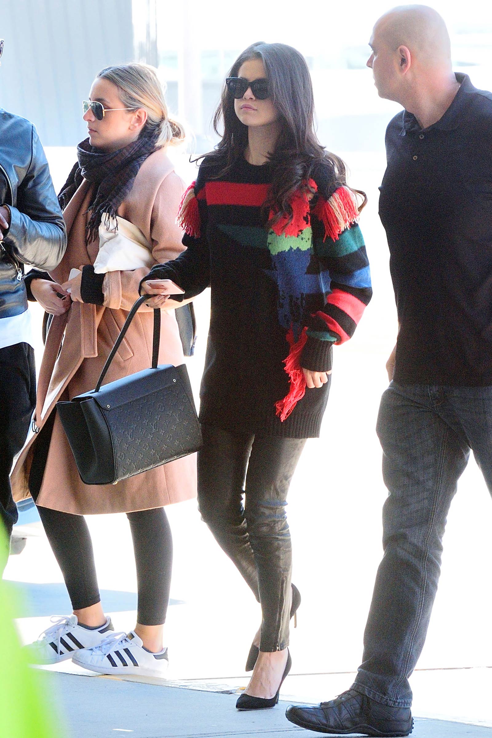 Selena Gomez departing from JFK Airport