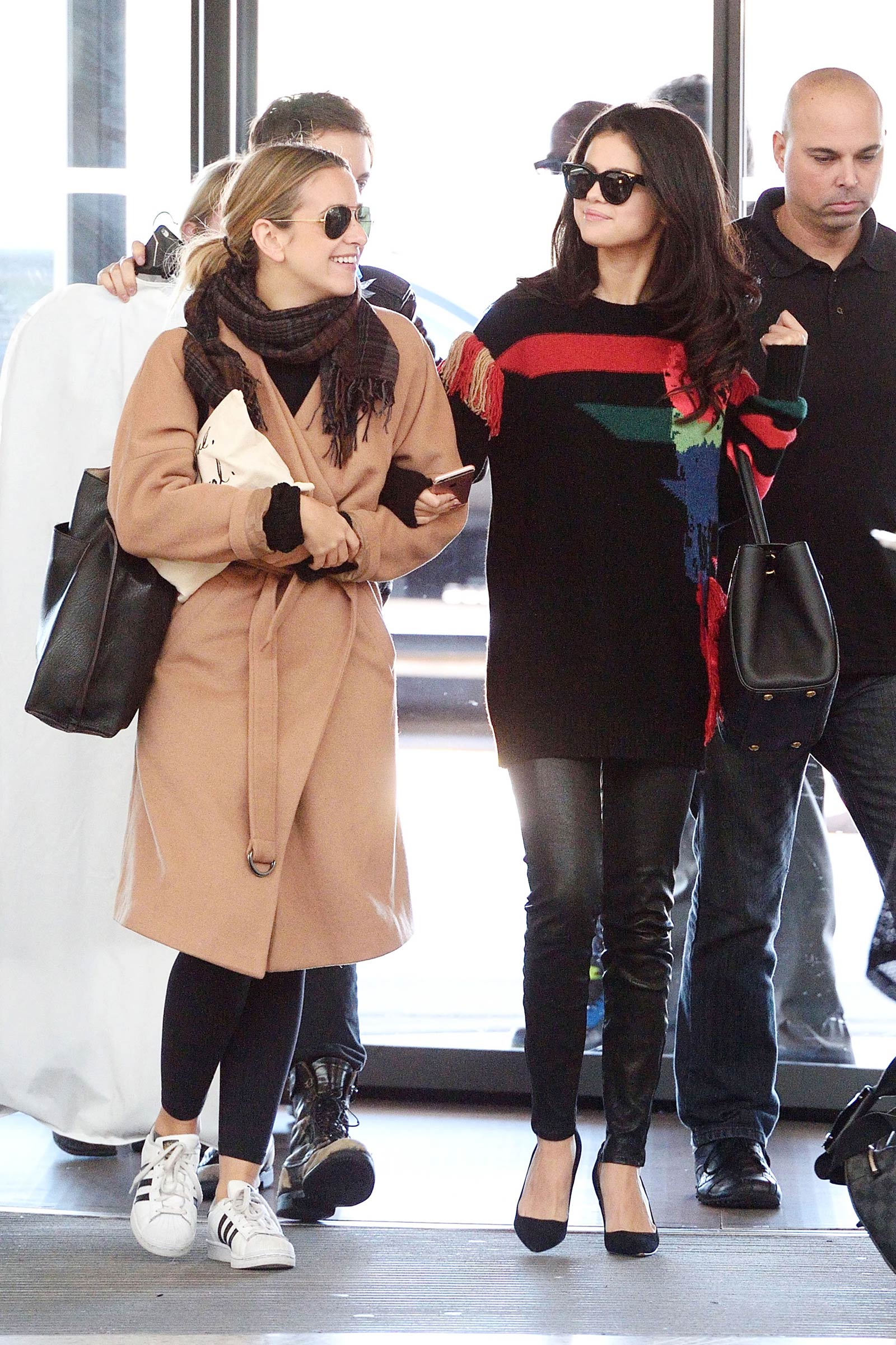 Selena Gomez departing from JFK Airport
