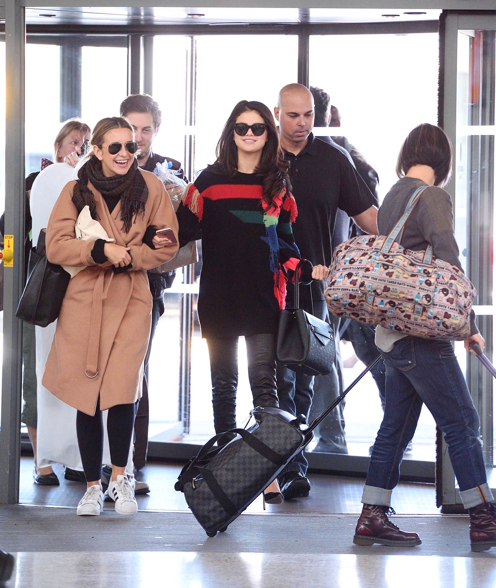 Selena Gomez departing from JFK Airport