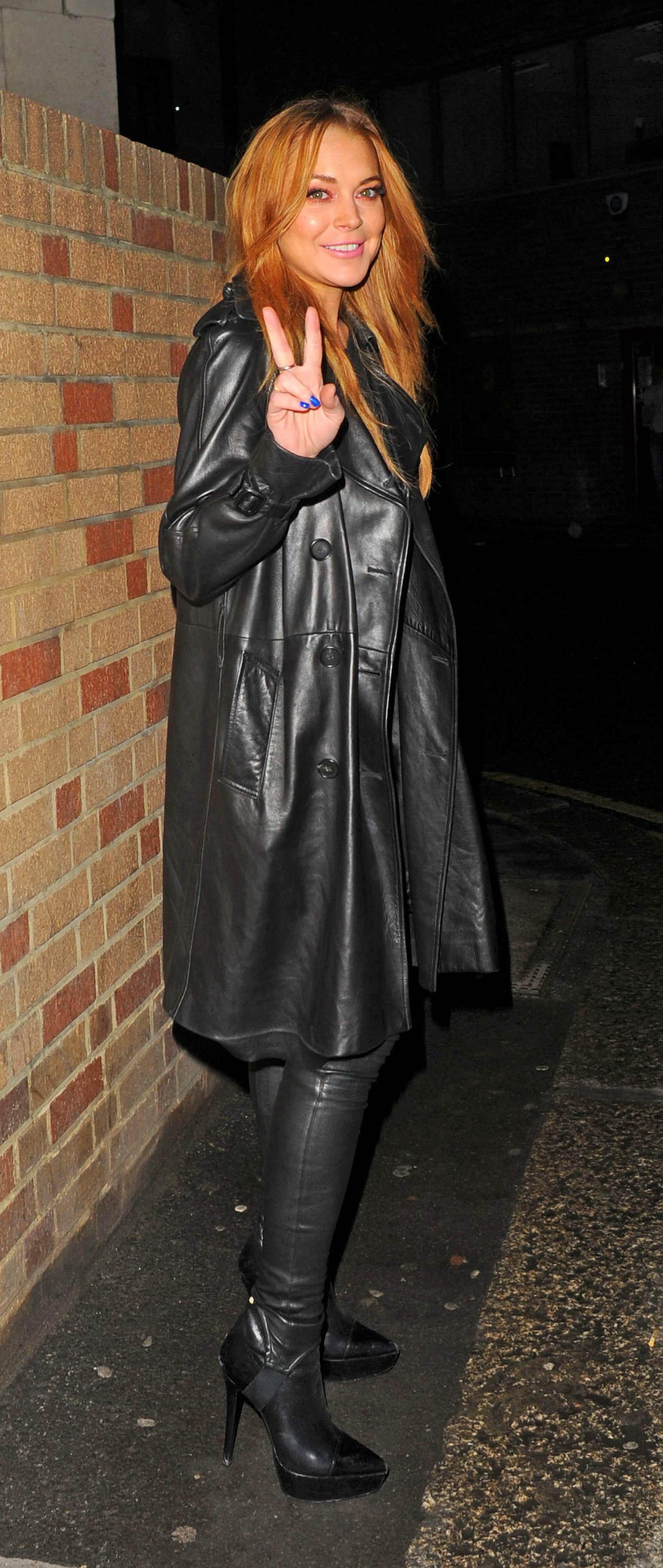 Lindsay Lohan out in London