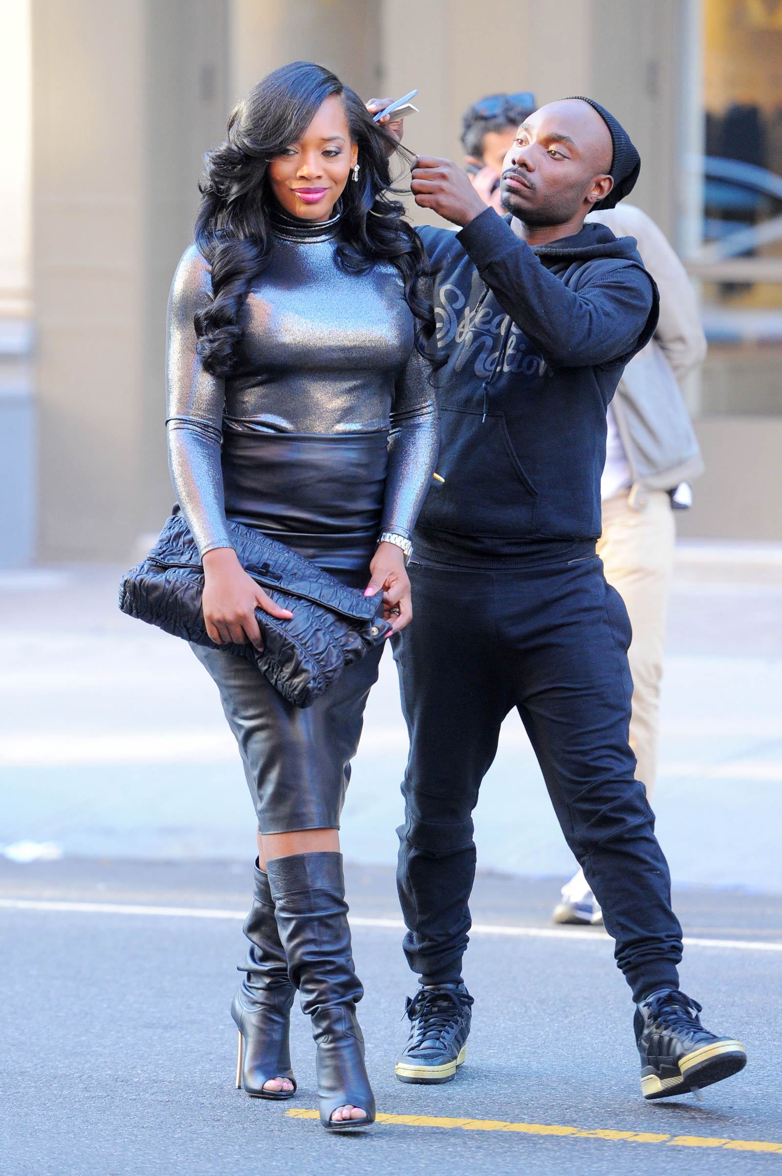 Yandy Smith seen filming in SoHo