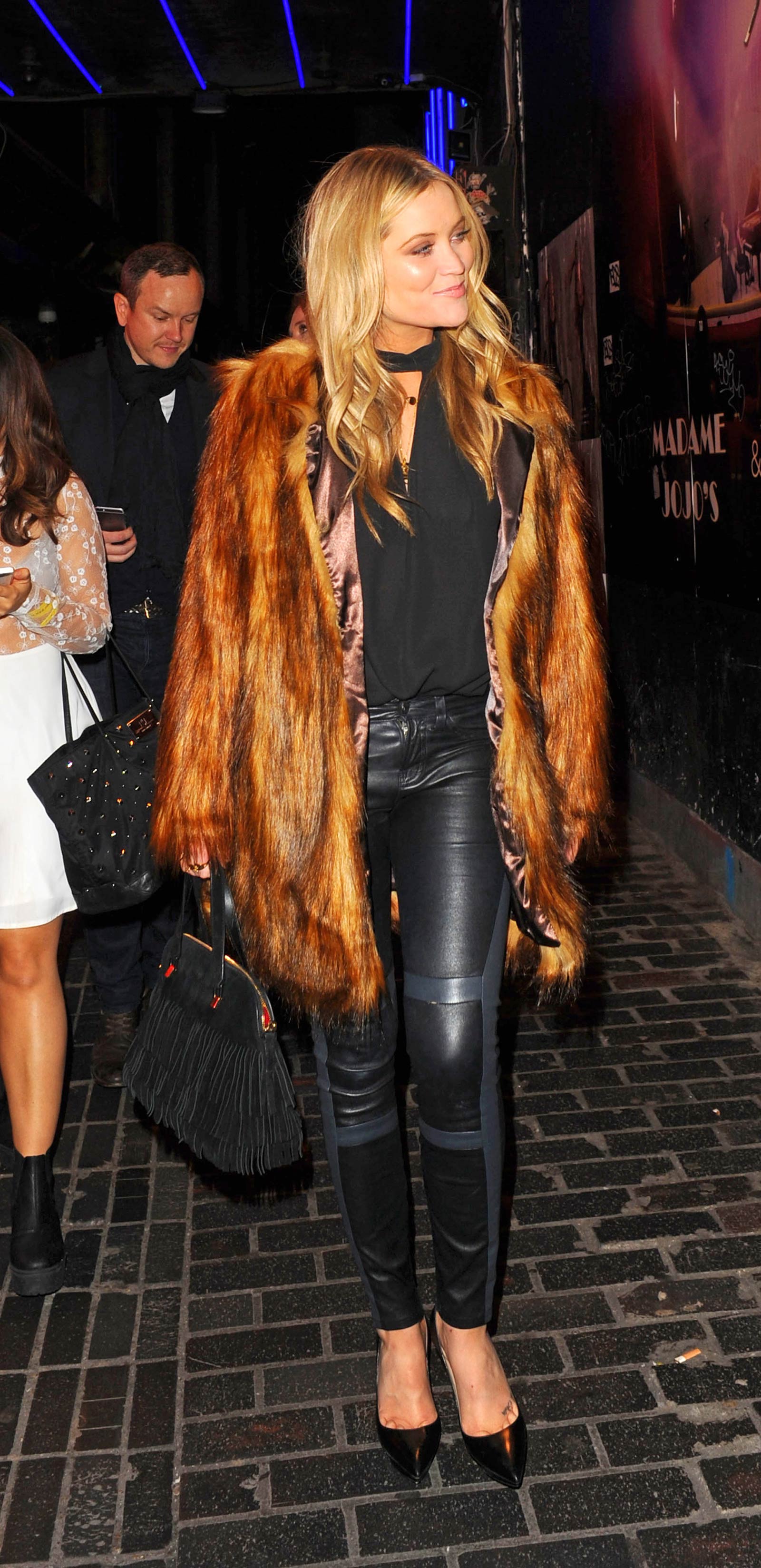 Laura Whitmore seen leaving Tape nightclub