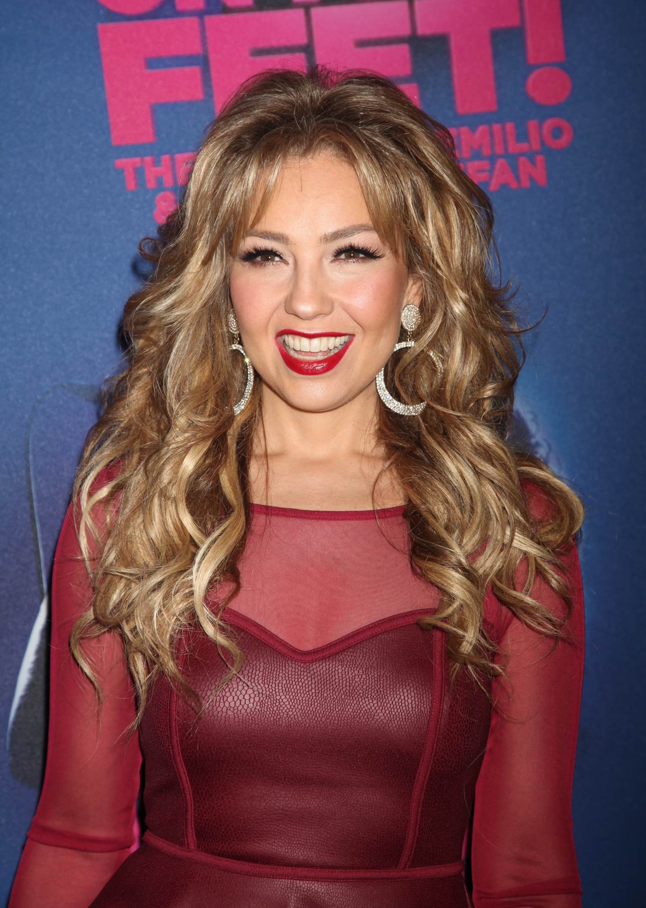 Thalia attends opening night for On Your Feet