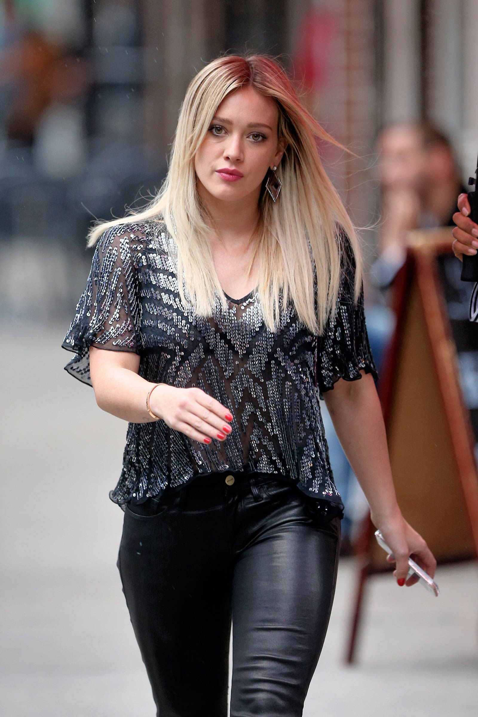 Hilary Duff on the set of Younger