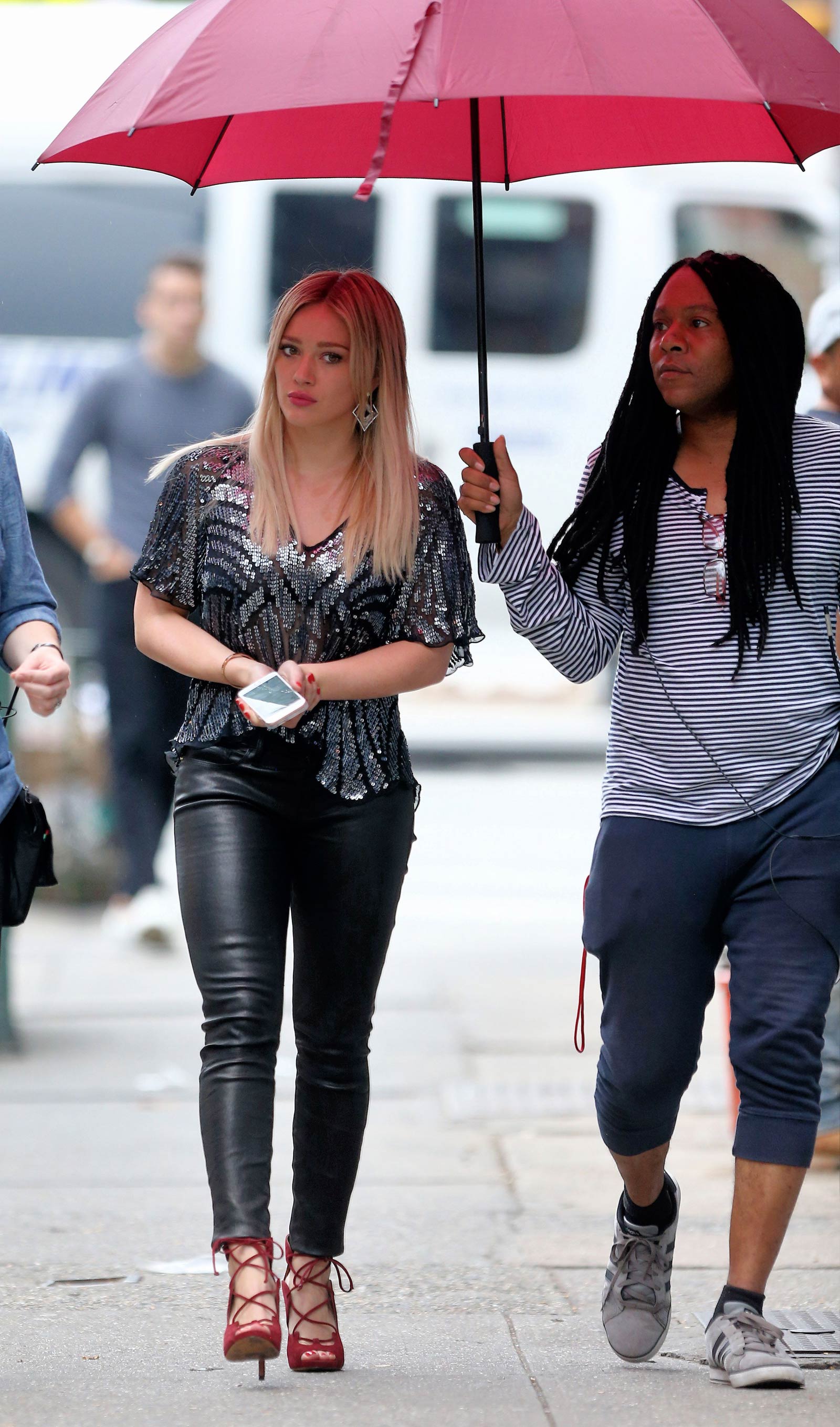 Hilary Duff on the set of Younger