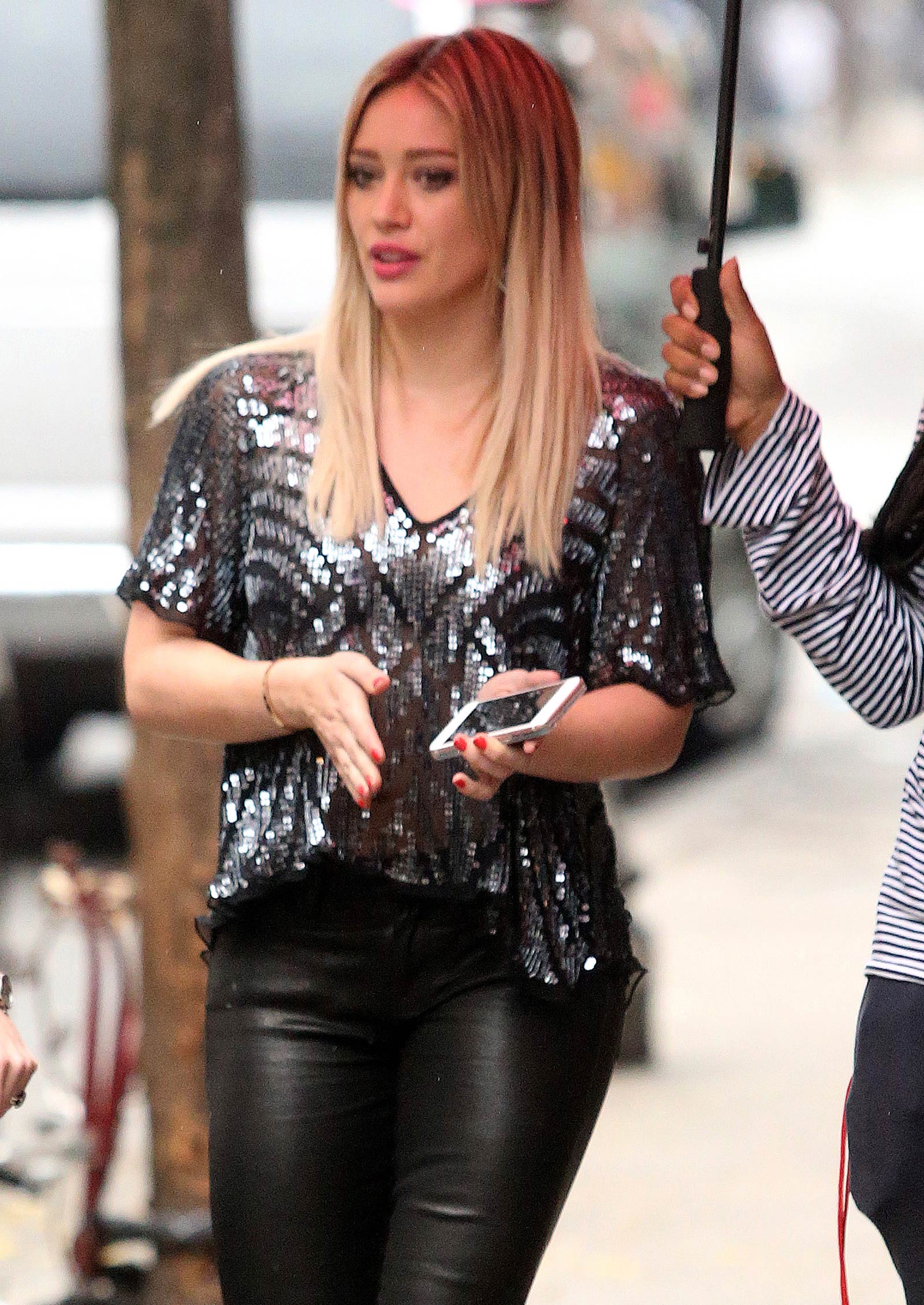 Hilary Duff on the set of Younger