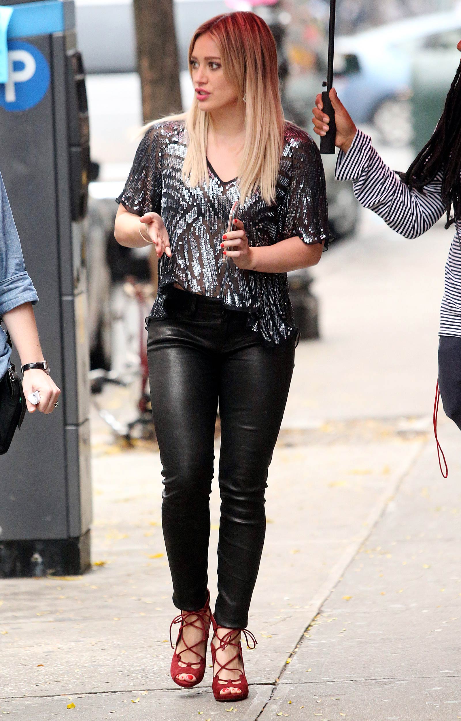 Hilary Duff on the set of Younger