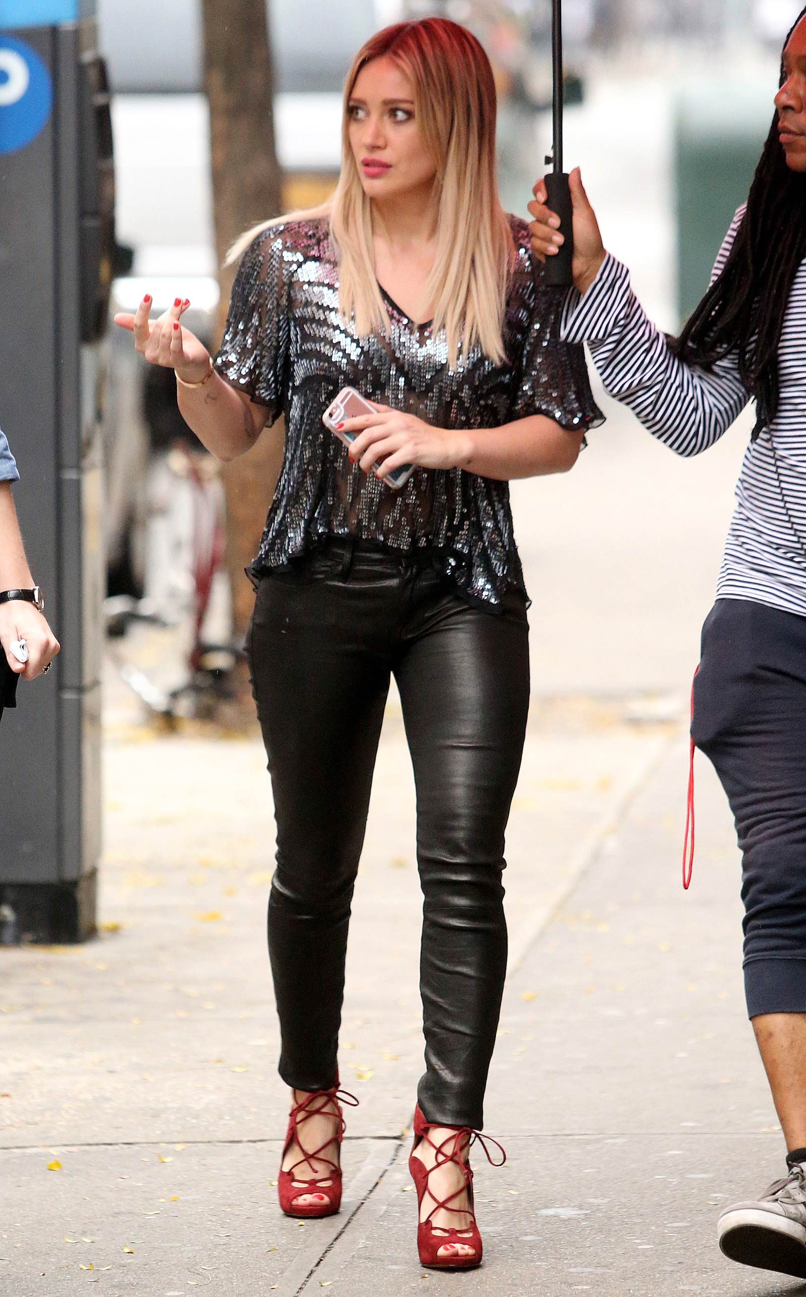 Hilary Duff on the set of Younger