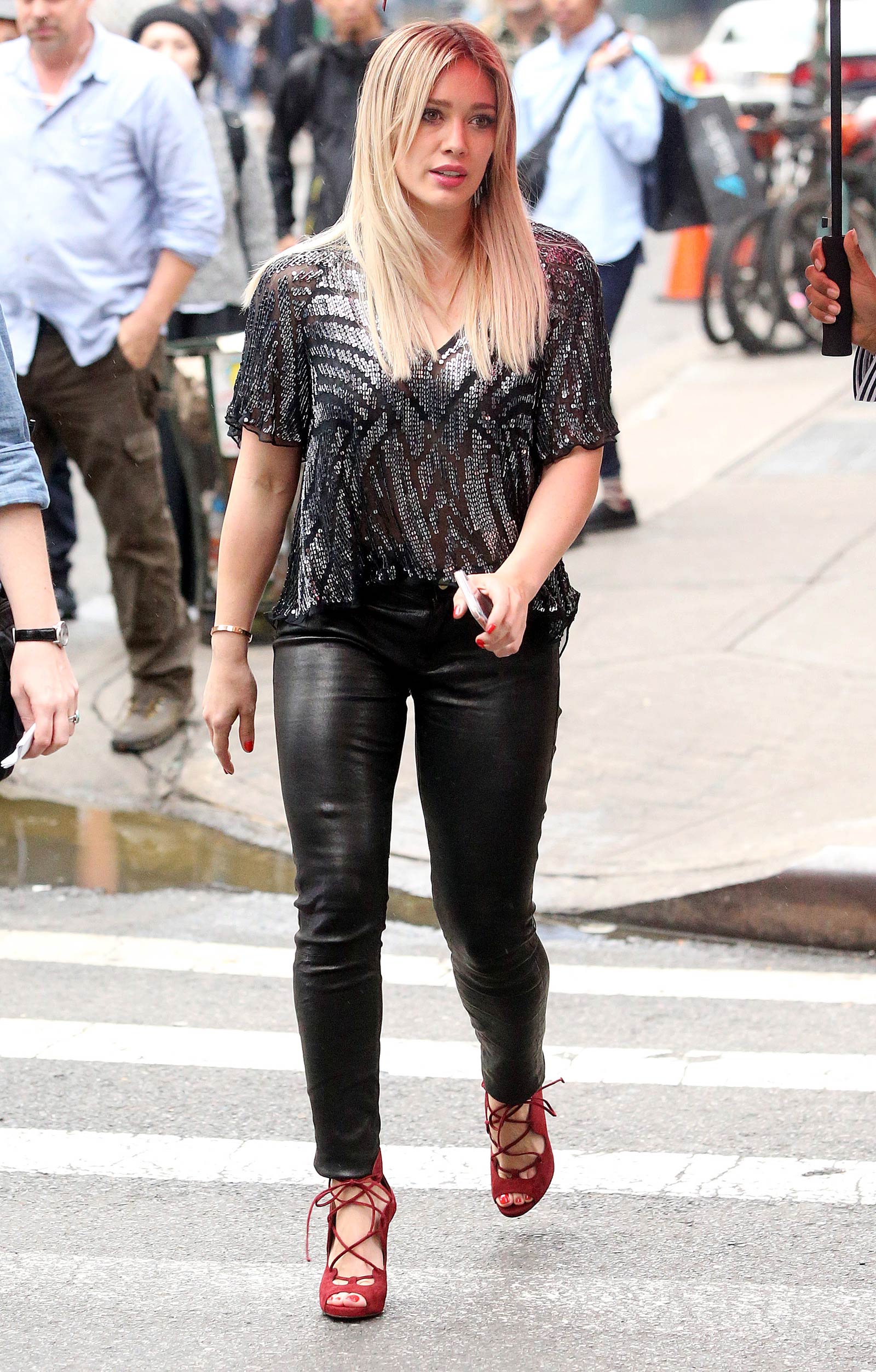 Hilary Duff on the set of Younger