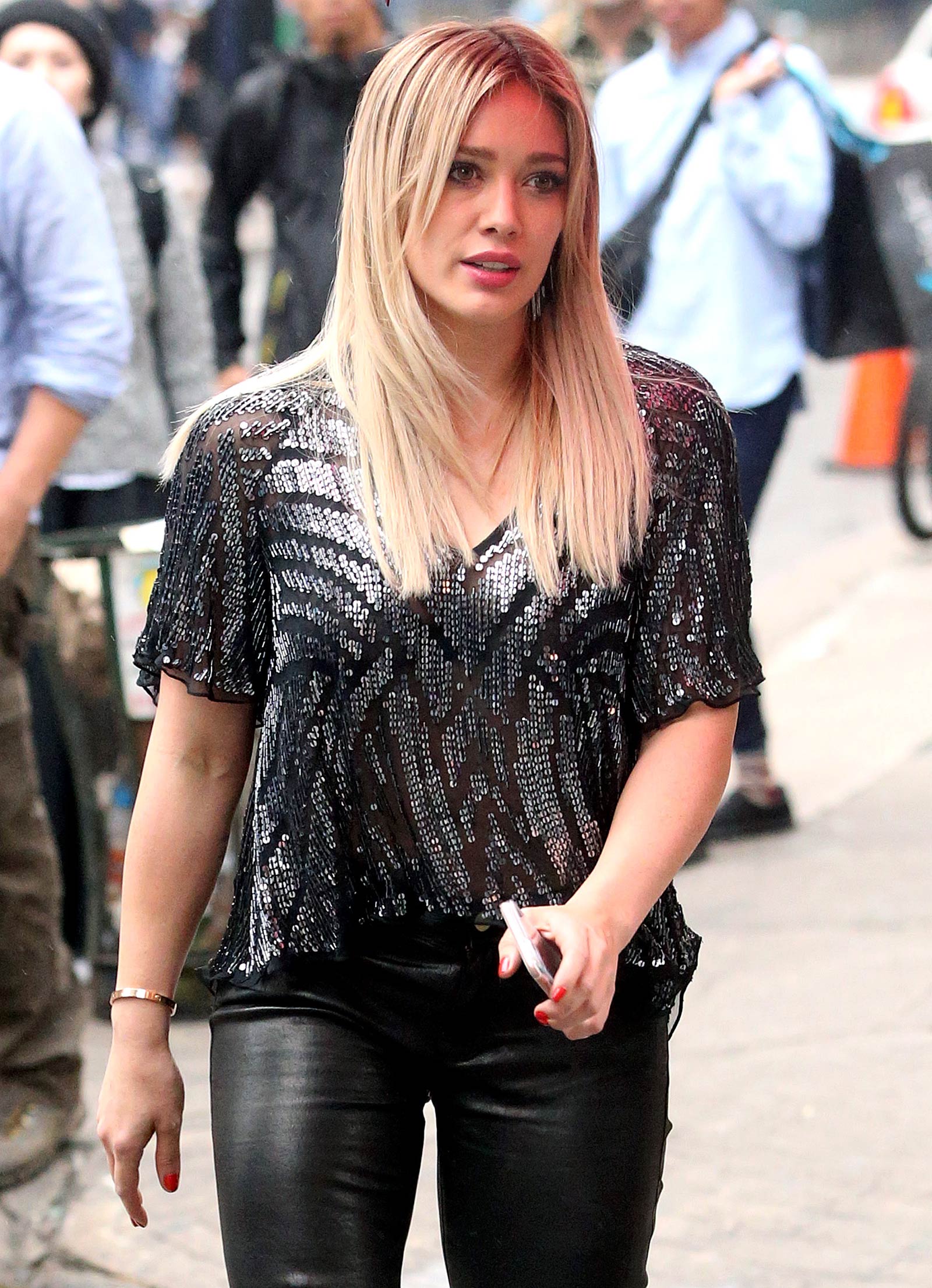 Hilary Duff on the set of Younger