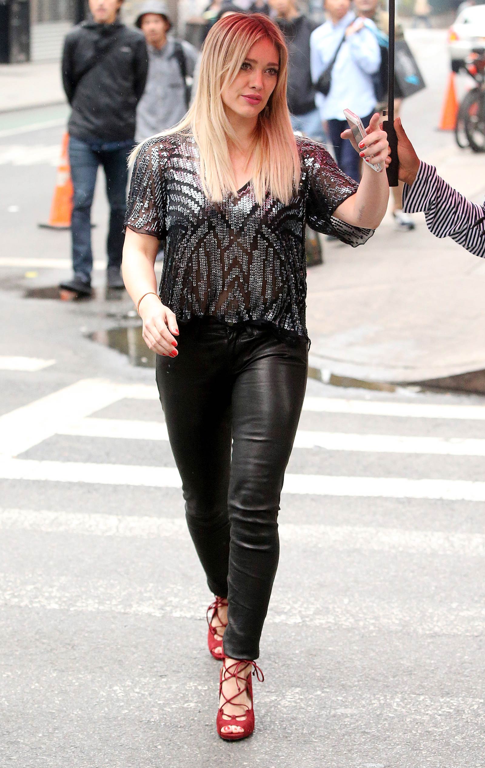 Hilary Duff on the set of Younger