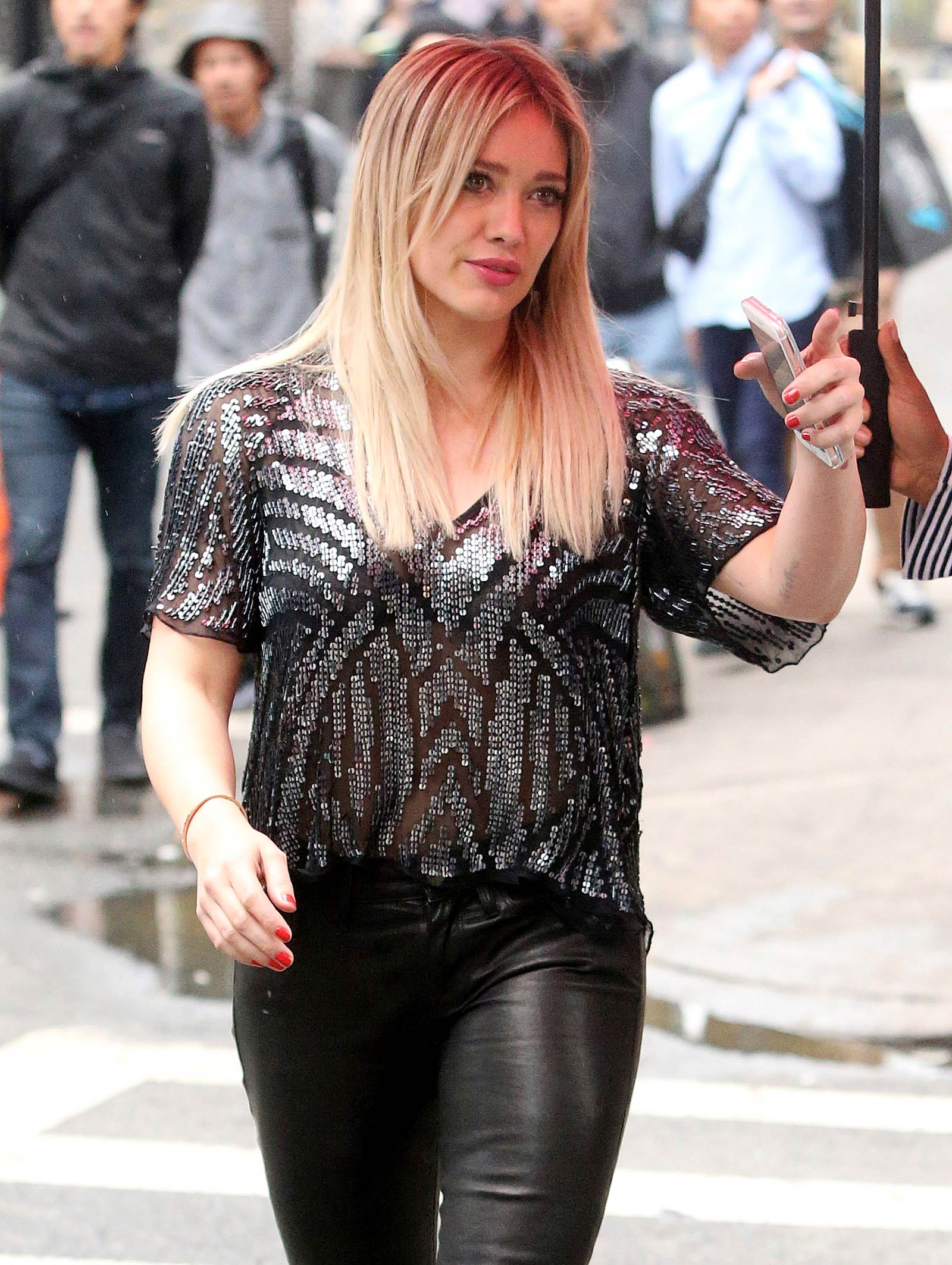 Hilary Duff on the set of Younger