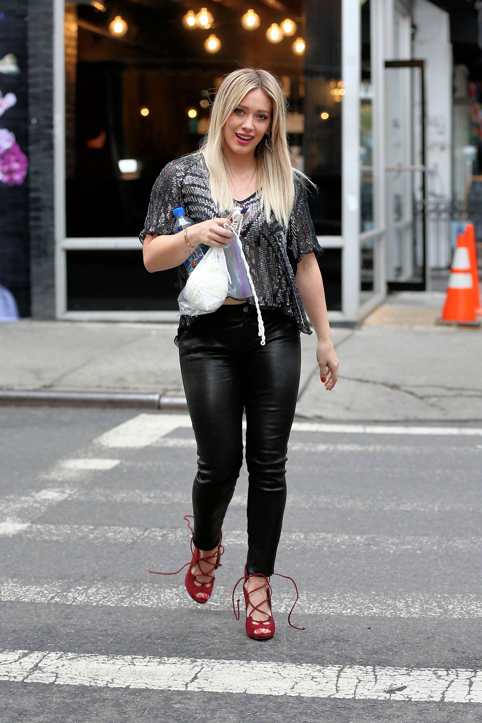 Hilary Duff on the set of Younger