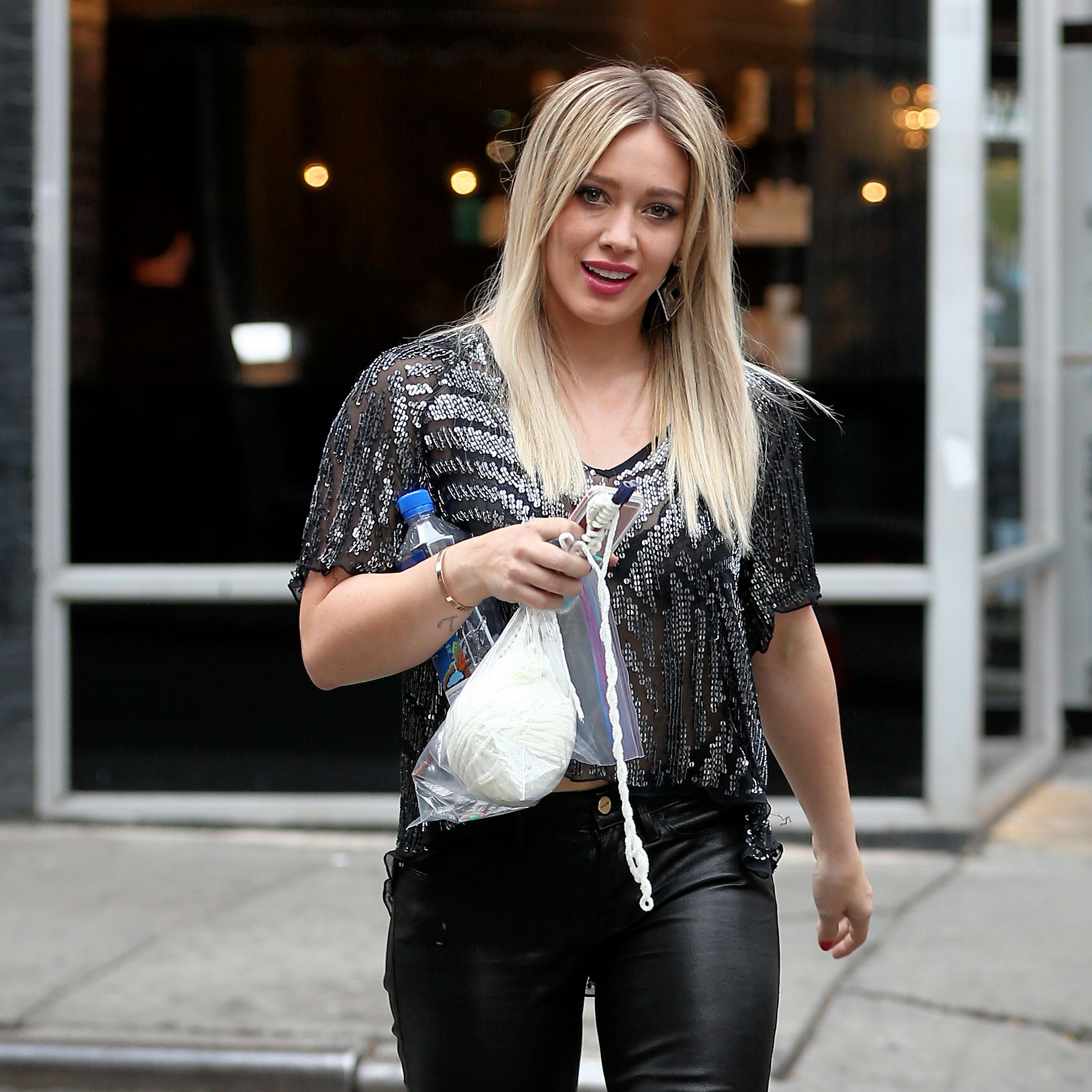 Hilary Duff on the set of Younger