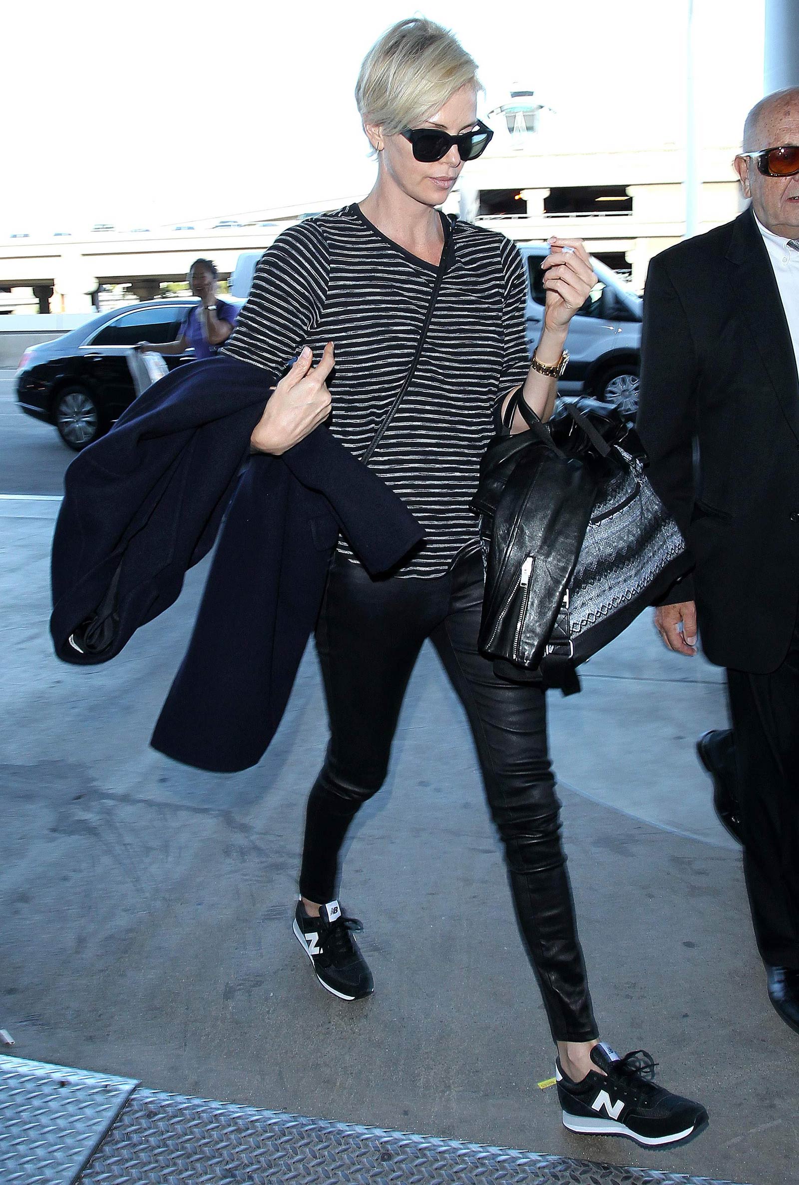 Charlize Theron arrives at LAX Airport