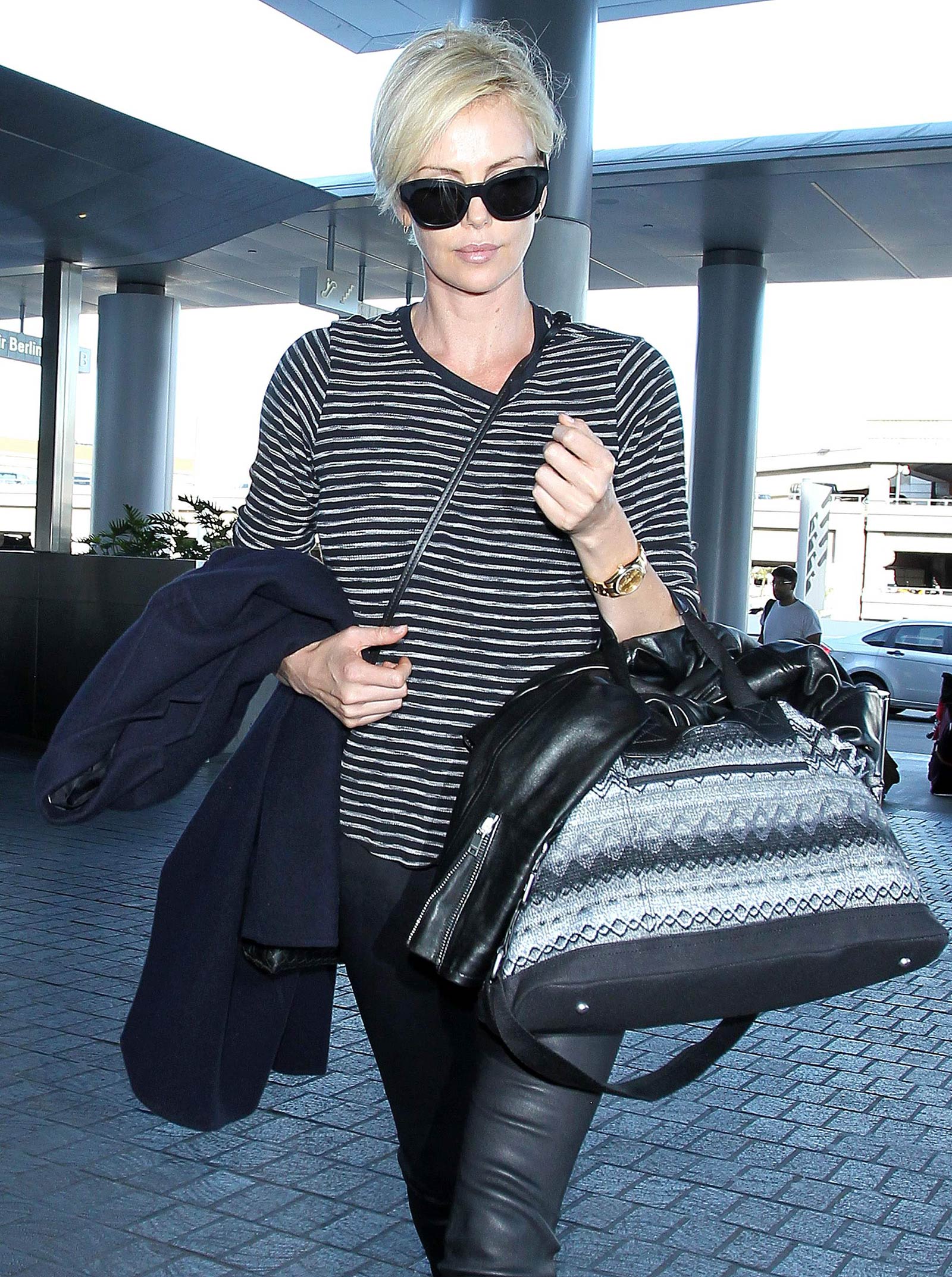 Charlize Theron arrives at LAX Airport