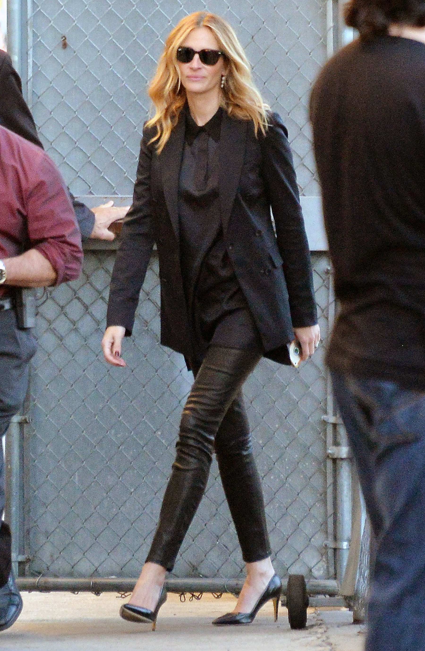 Julia Roberts is seen at Jimmy Kimmel Live