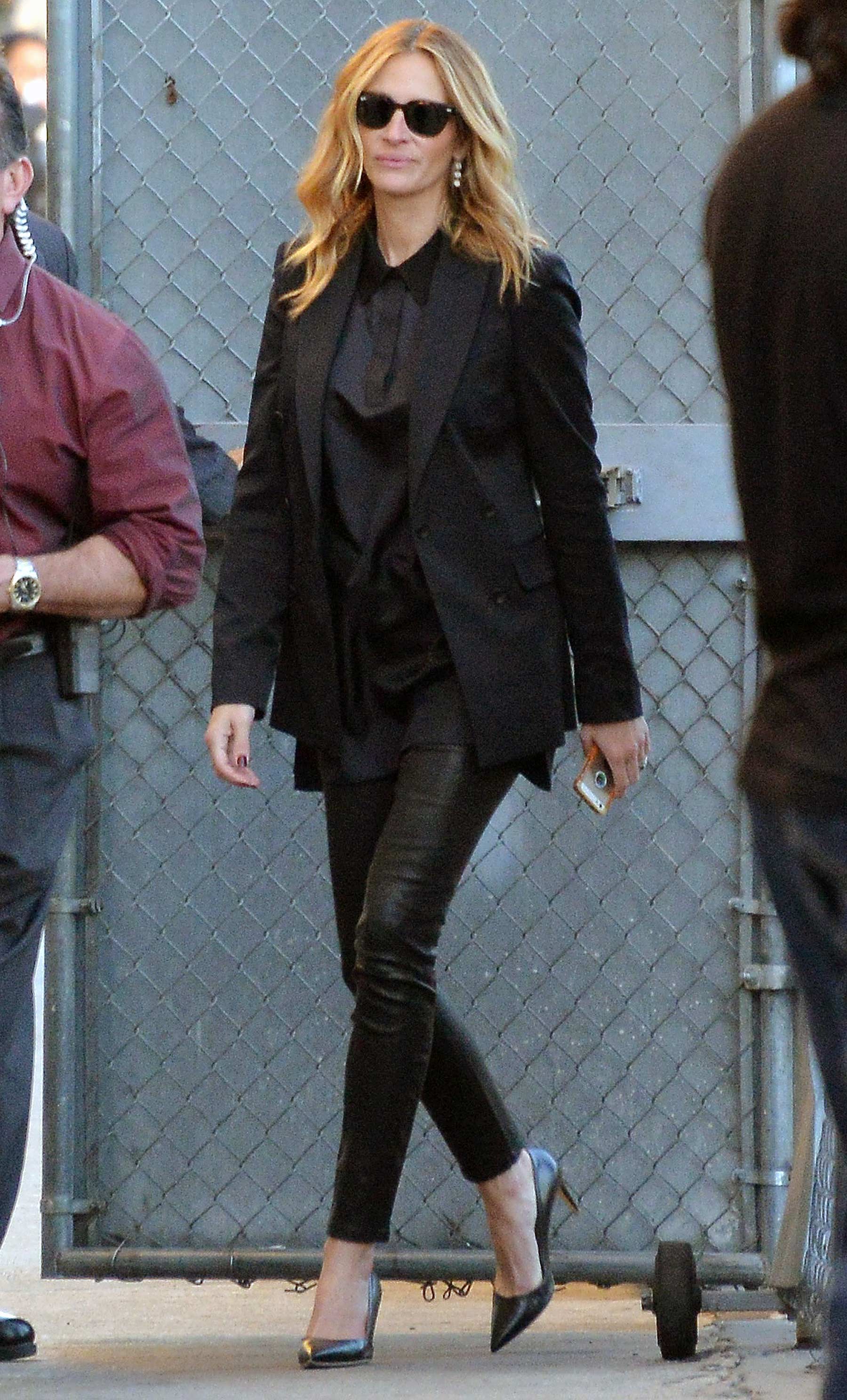 Julia Roberts is seen at Jimmy Kimmel Live