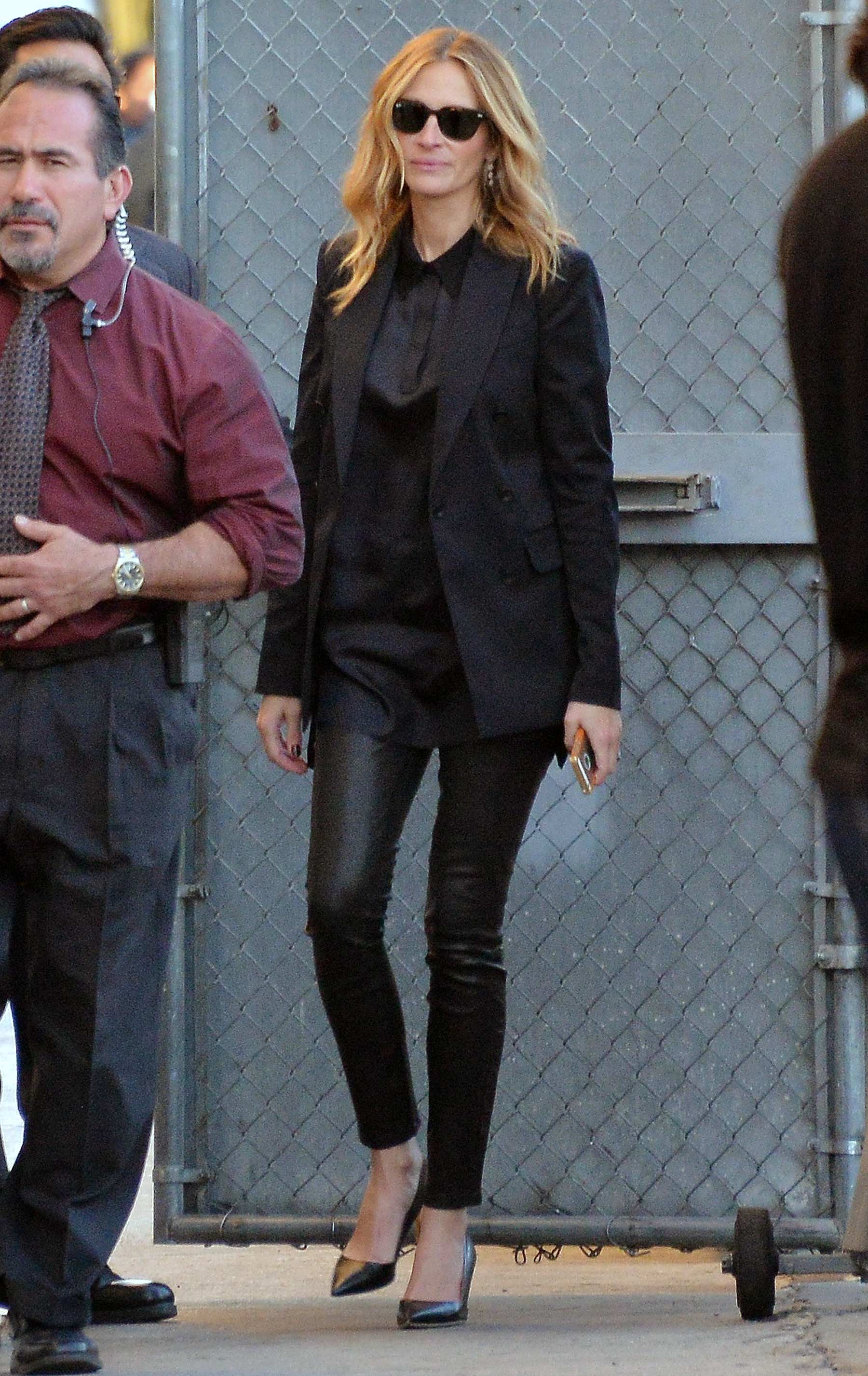 Julia Roberts is seen at Jimmy Kimmel Live