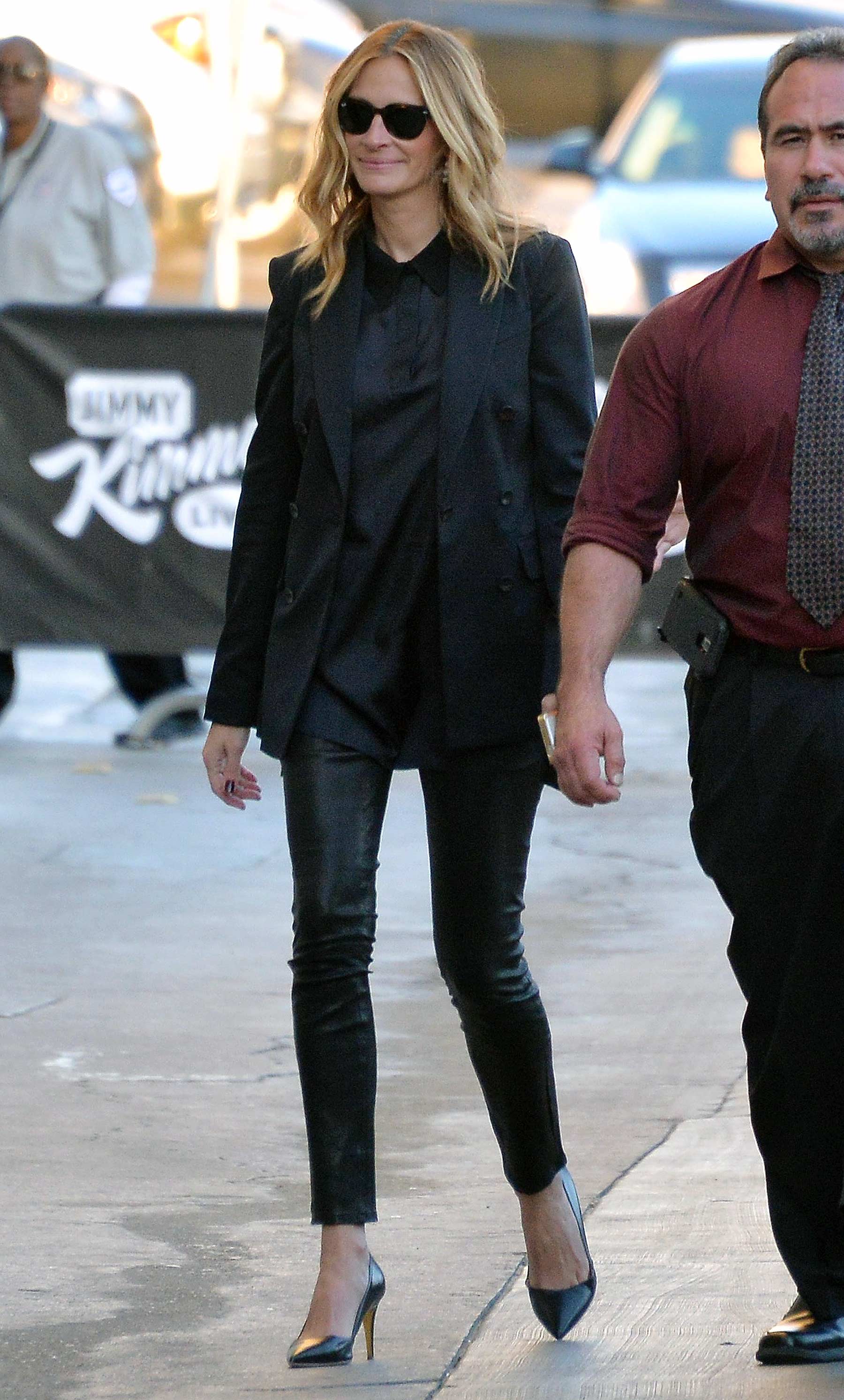 Julia Roberts is seen at Jimmy Kimmel Live