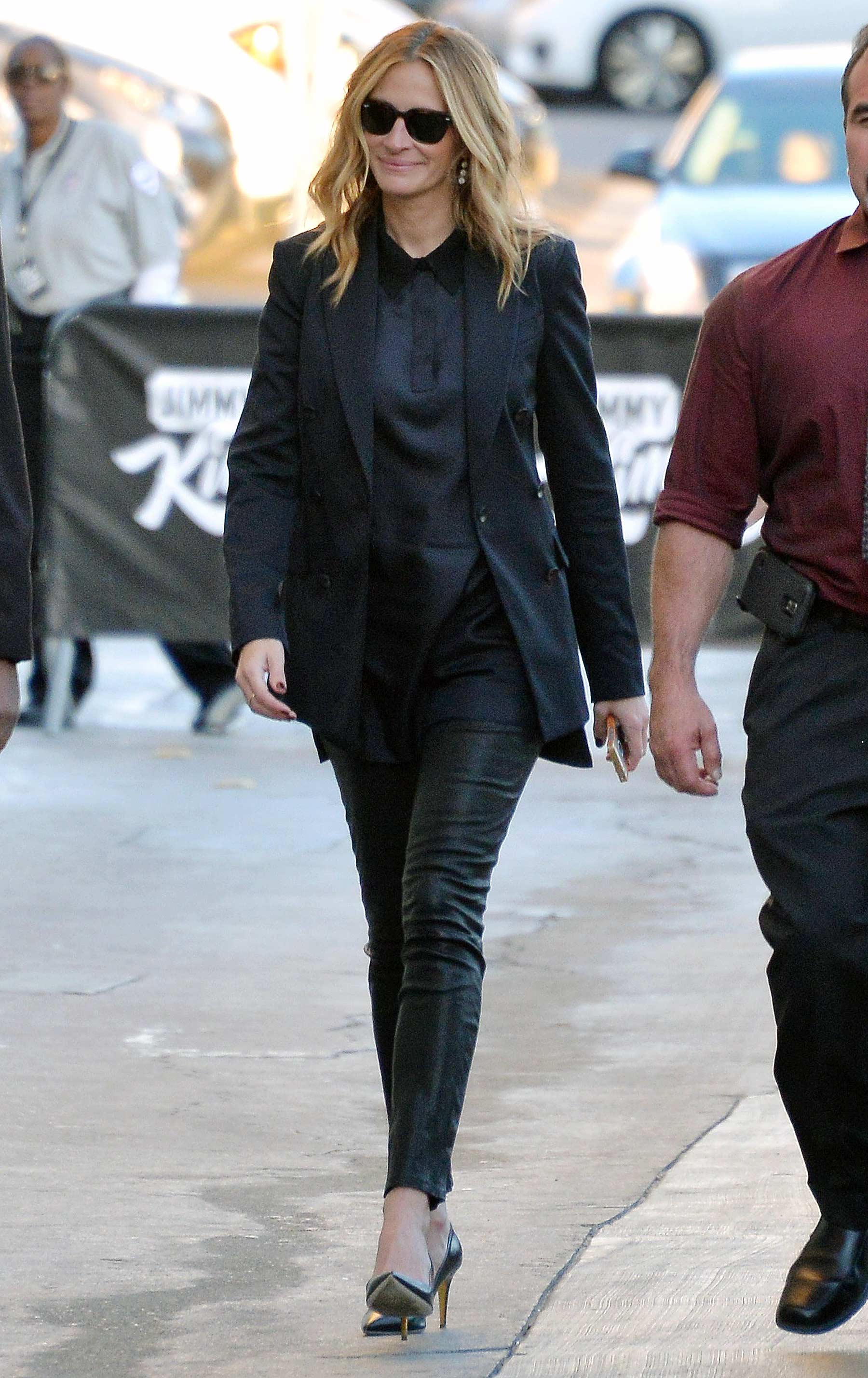 Julia Roberts is seen at Jimmy Kimmel Live