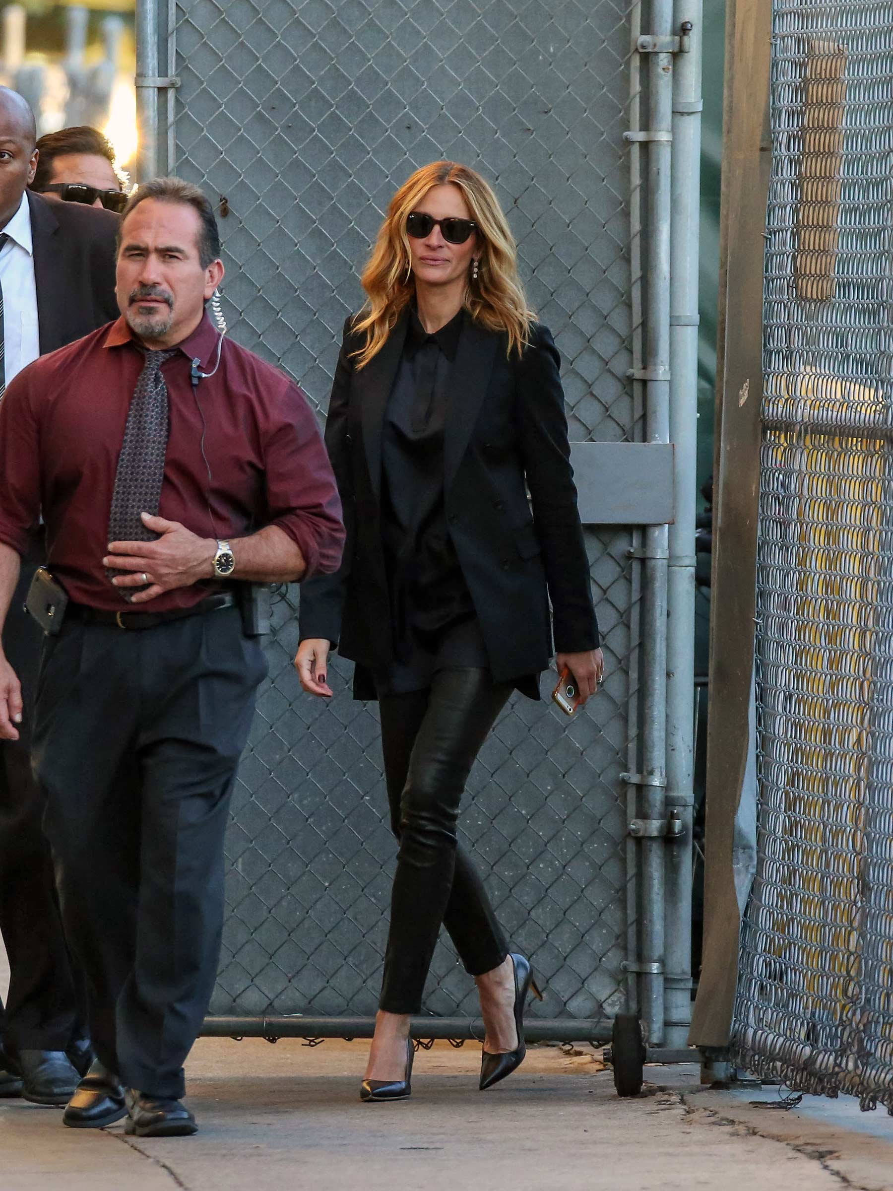 Julia Roberts is seen at Jimmy Kimmel Live