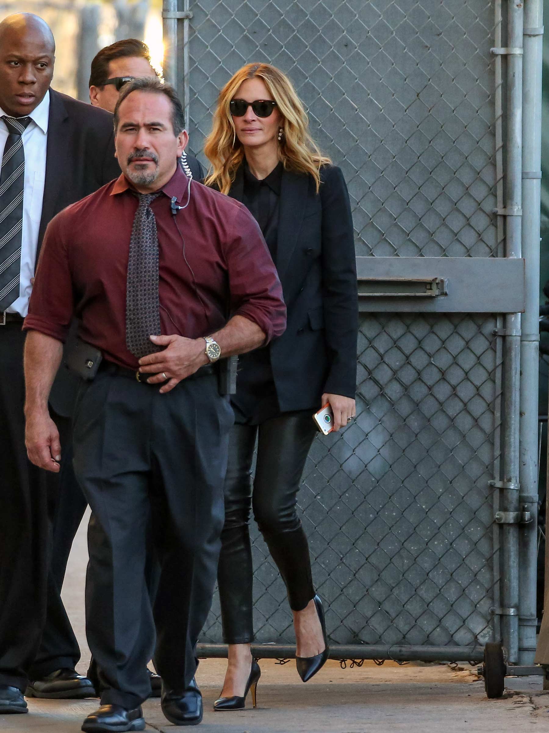 Julia Roberts is seen at Jimmy Kimmel Live