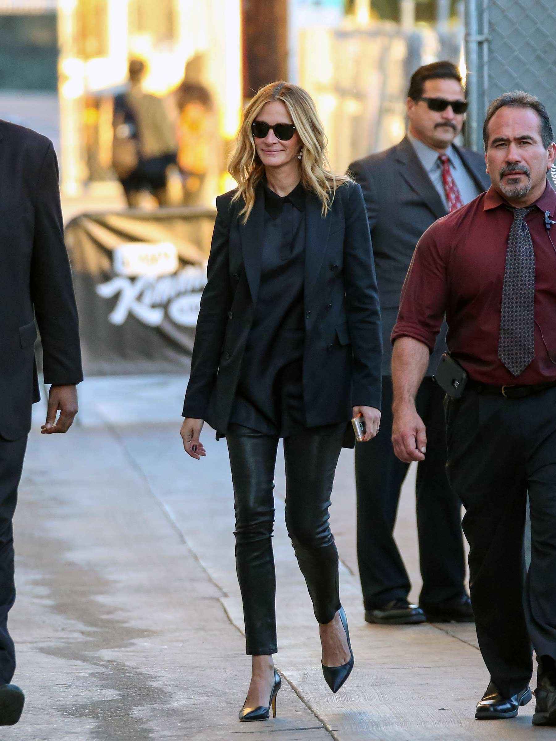 Julia Roberts is seen at Jimmy Kimmel Live