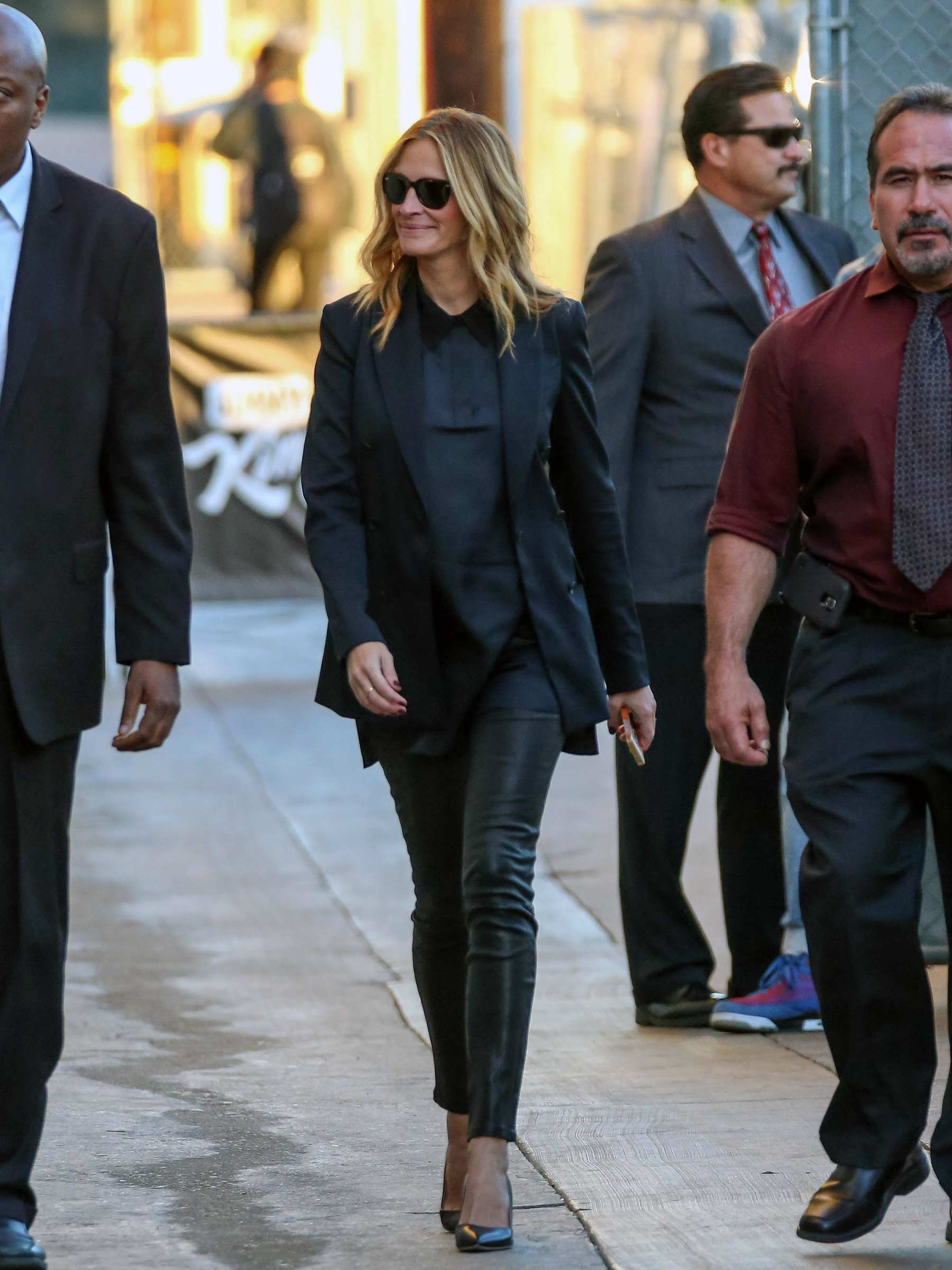 Julia Roberts is seen at Jimmy Kimmel Live