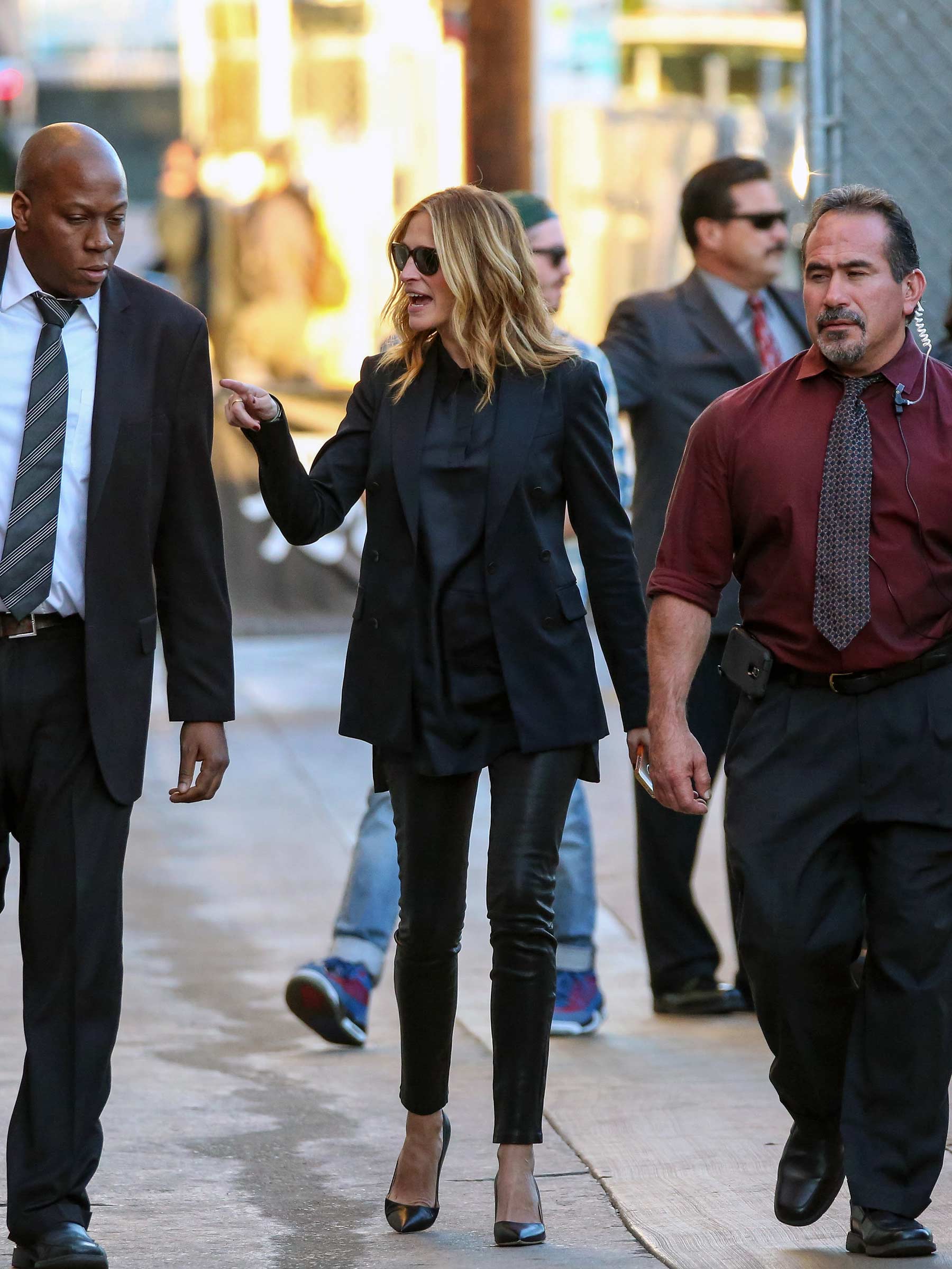 Julia Roberts is seen at Jimmy Kimmel Live