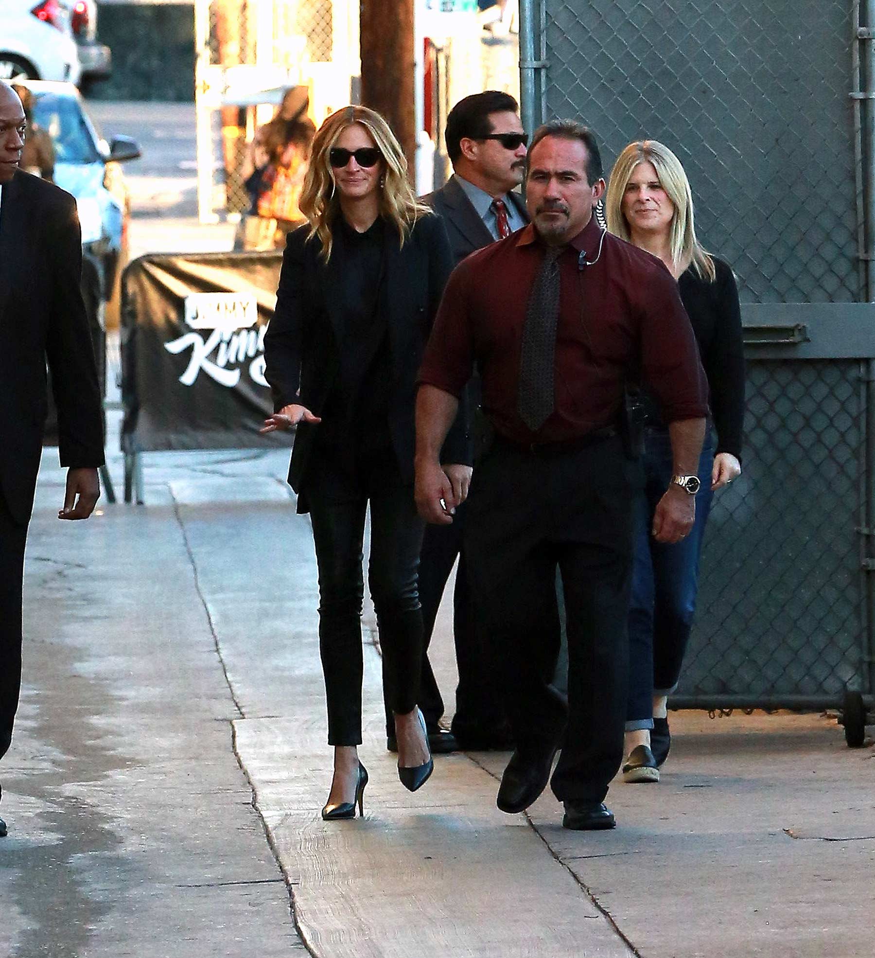 Julia Roberts is seen at Jimmy Kimmel Live