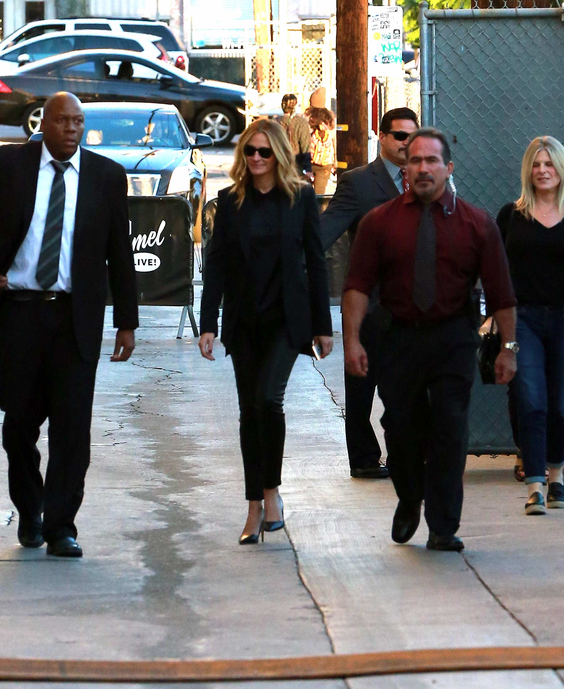 Julia Roberts is seen at Jimmy Kimmel Live