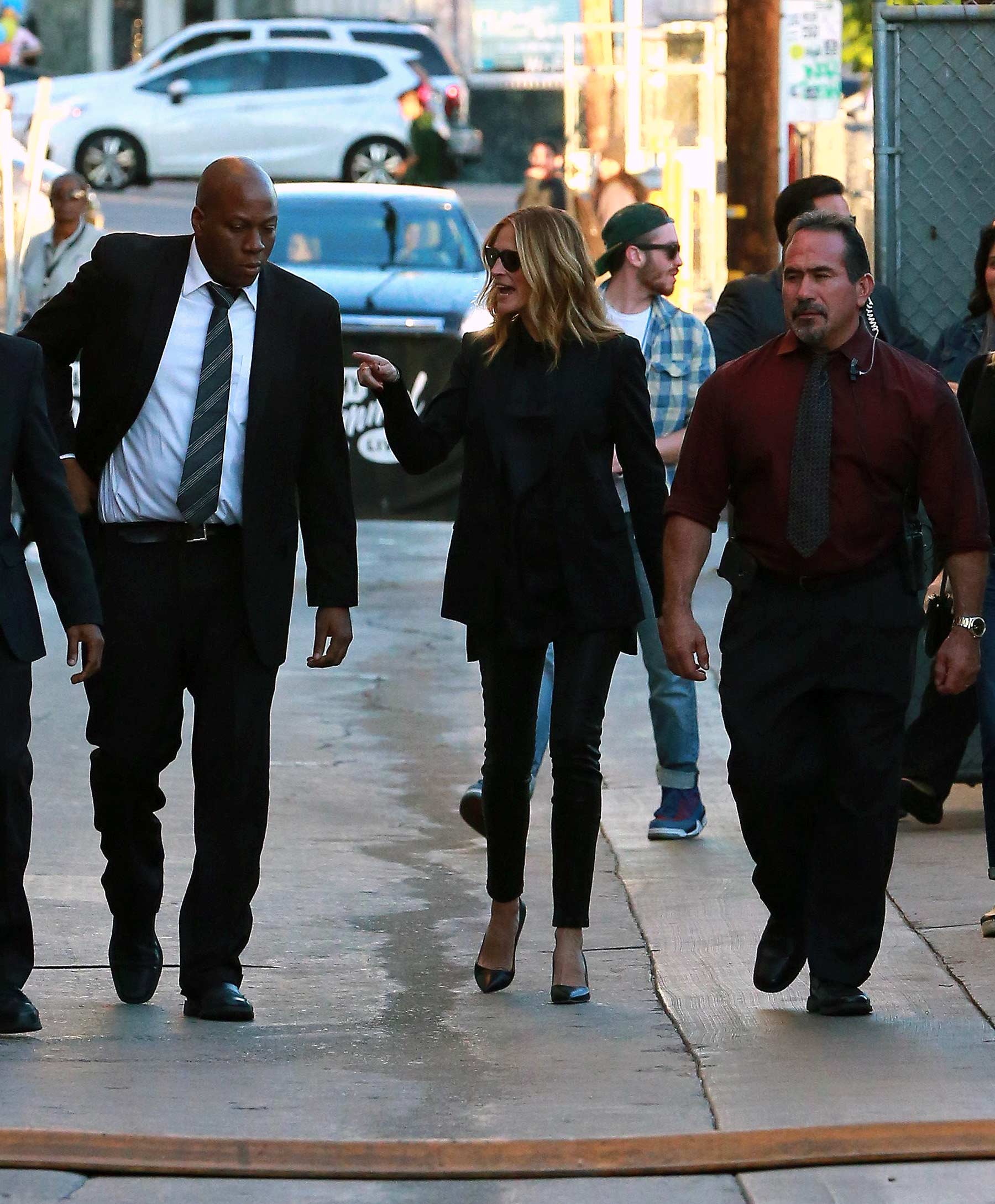 Julia Roberts is seen at Jimmy Kimmel Live