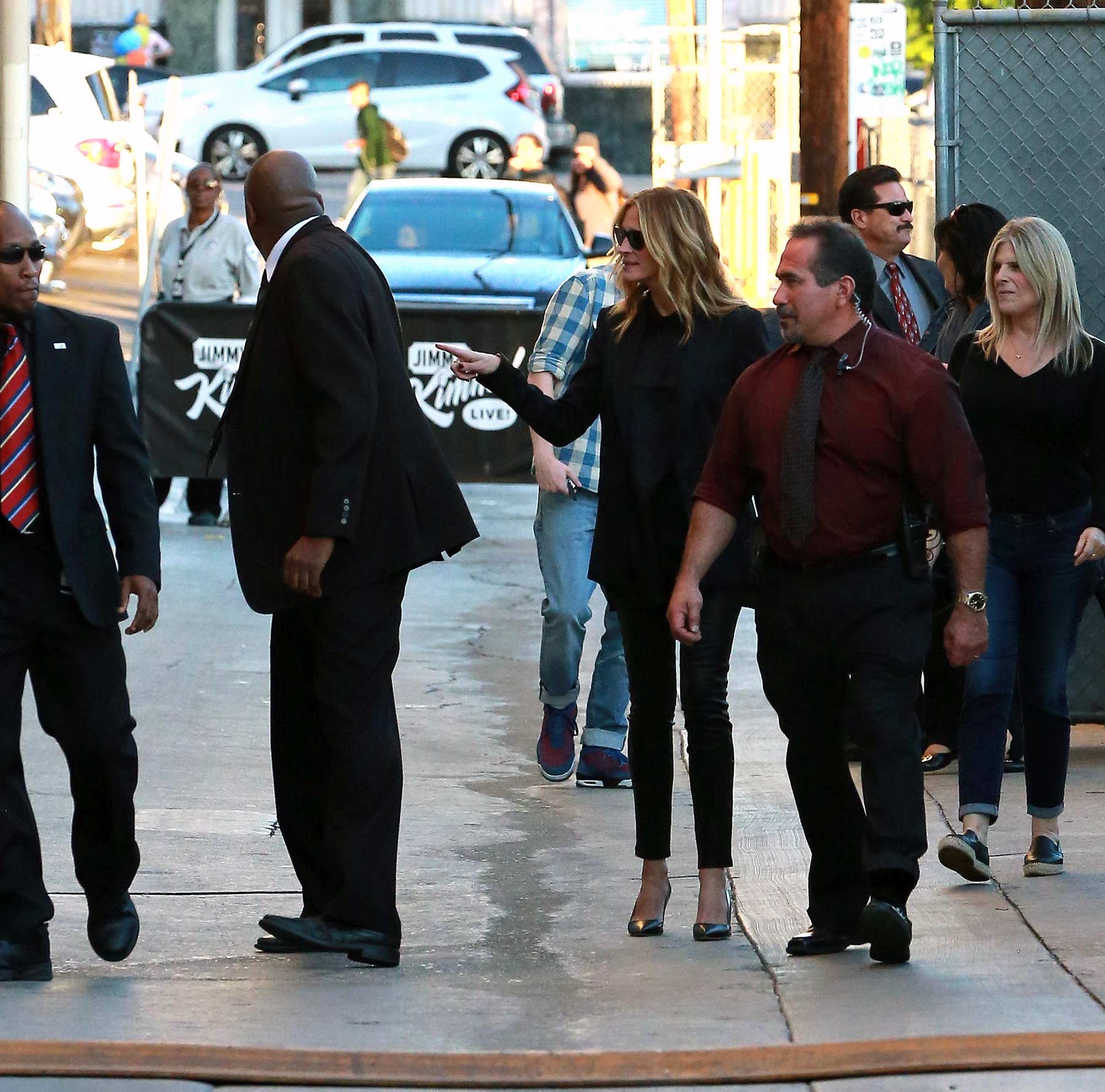 Julia Roberts is seen at Jimmy Kimmel Live