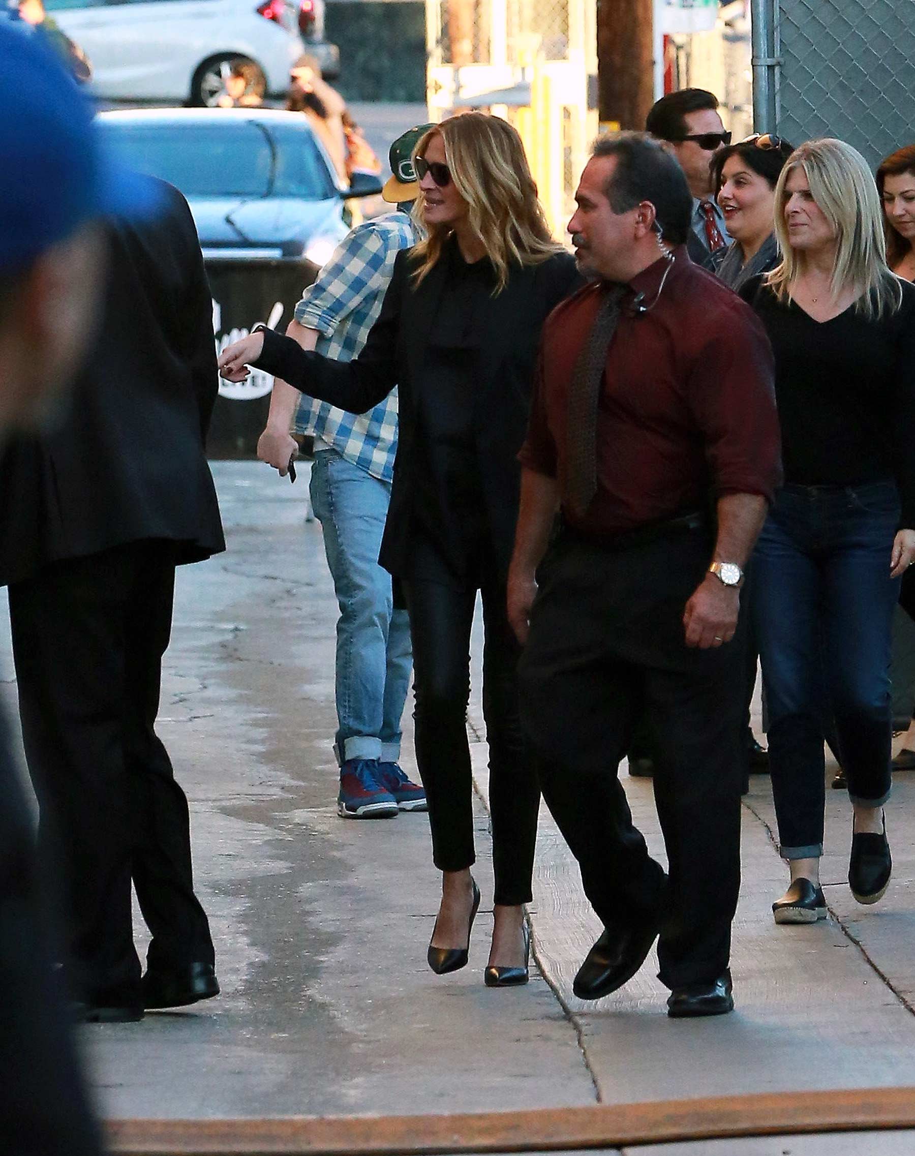 Julia Roberts is seen at Jimmy Kimmel Live