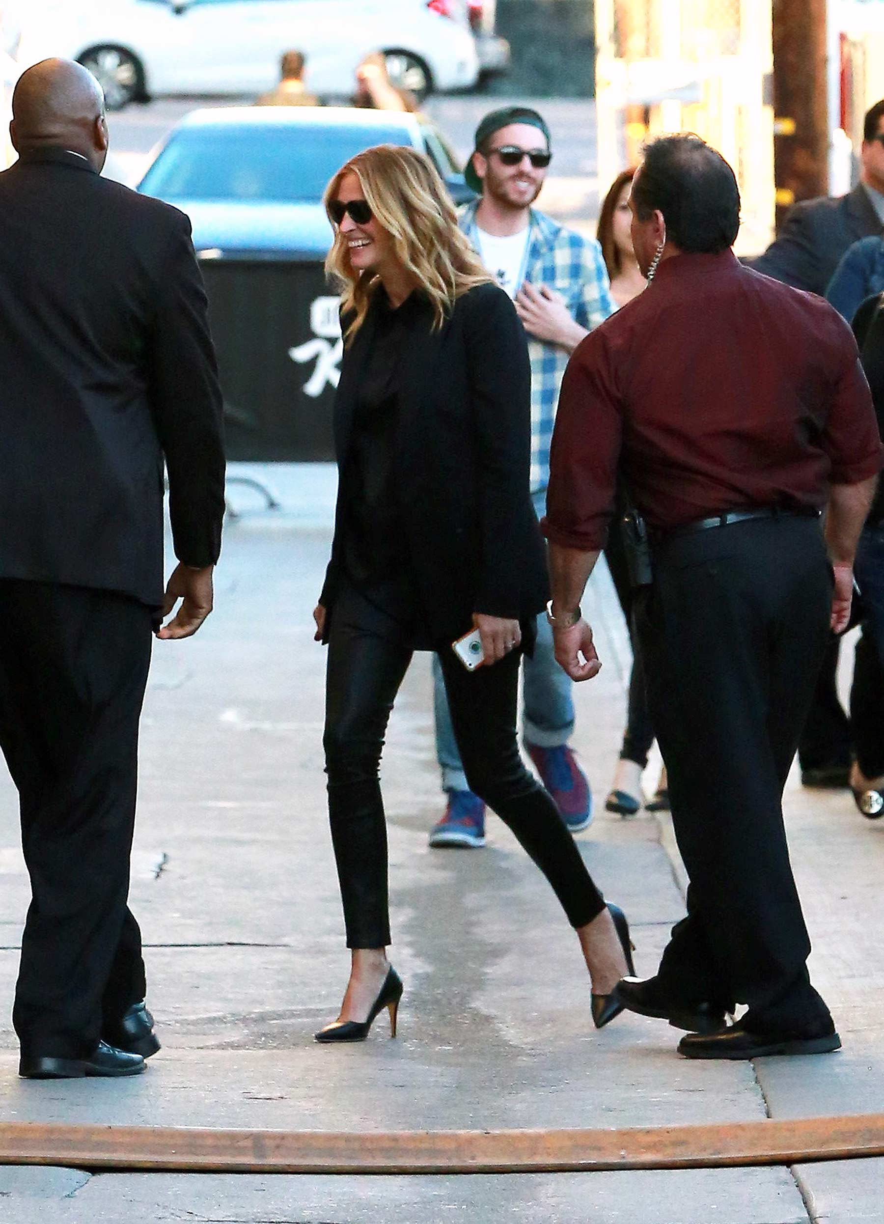 Julia Roberts is seen at Jimmy Kimmel Live