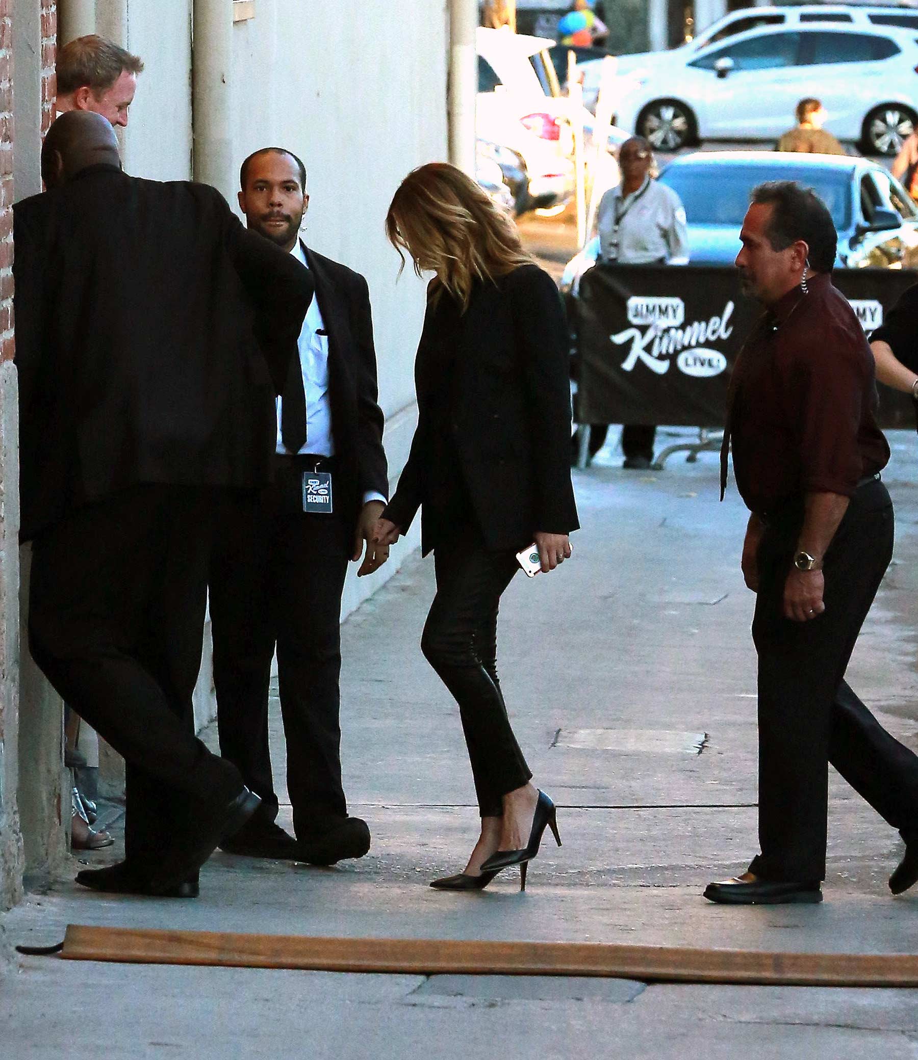 Julia Roberts is seen at Jimmy Kimmel Live