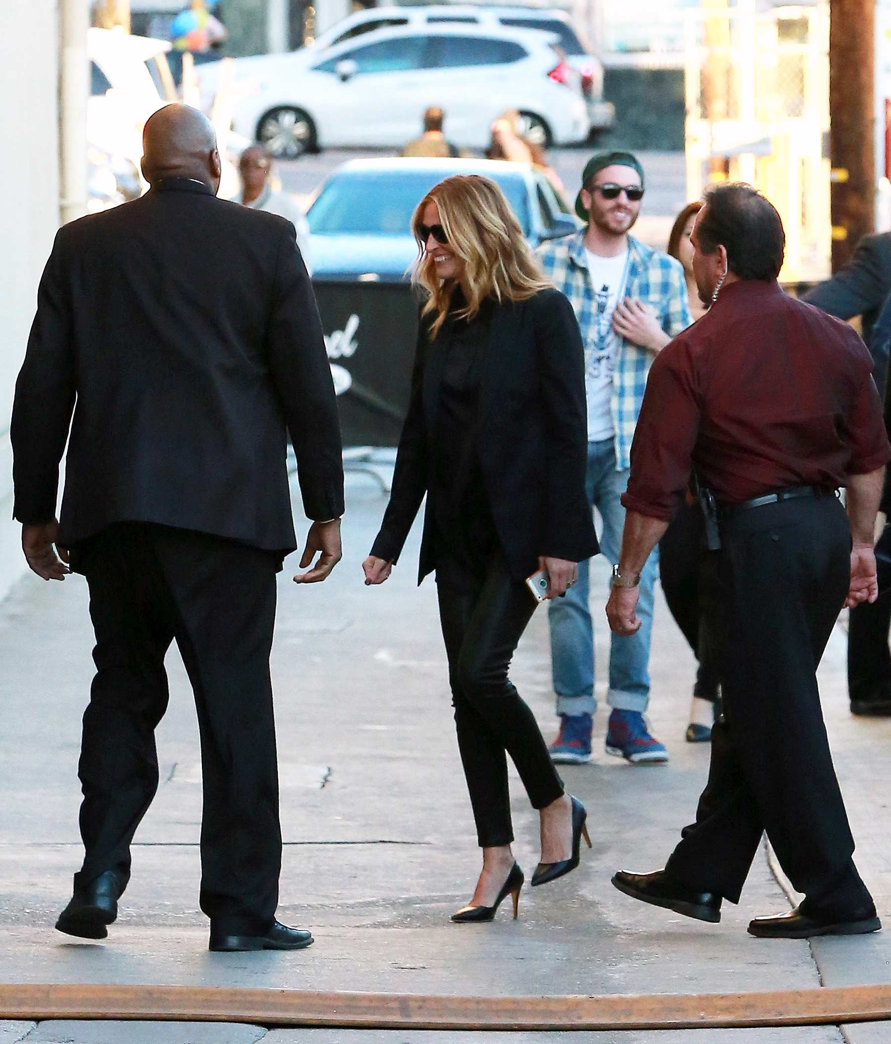 Julia Roberts is seen at Jimmy Kimmel Live