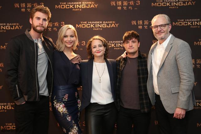 Jennifer Lawrence attends Mockingjay Part 2 press event