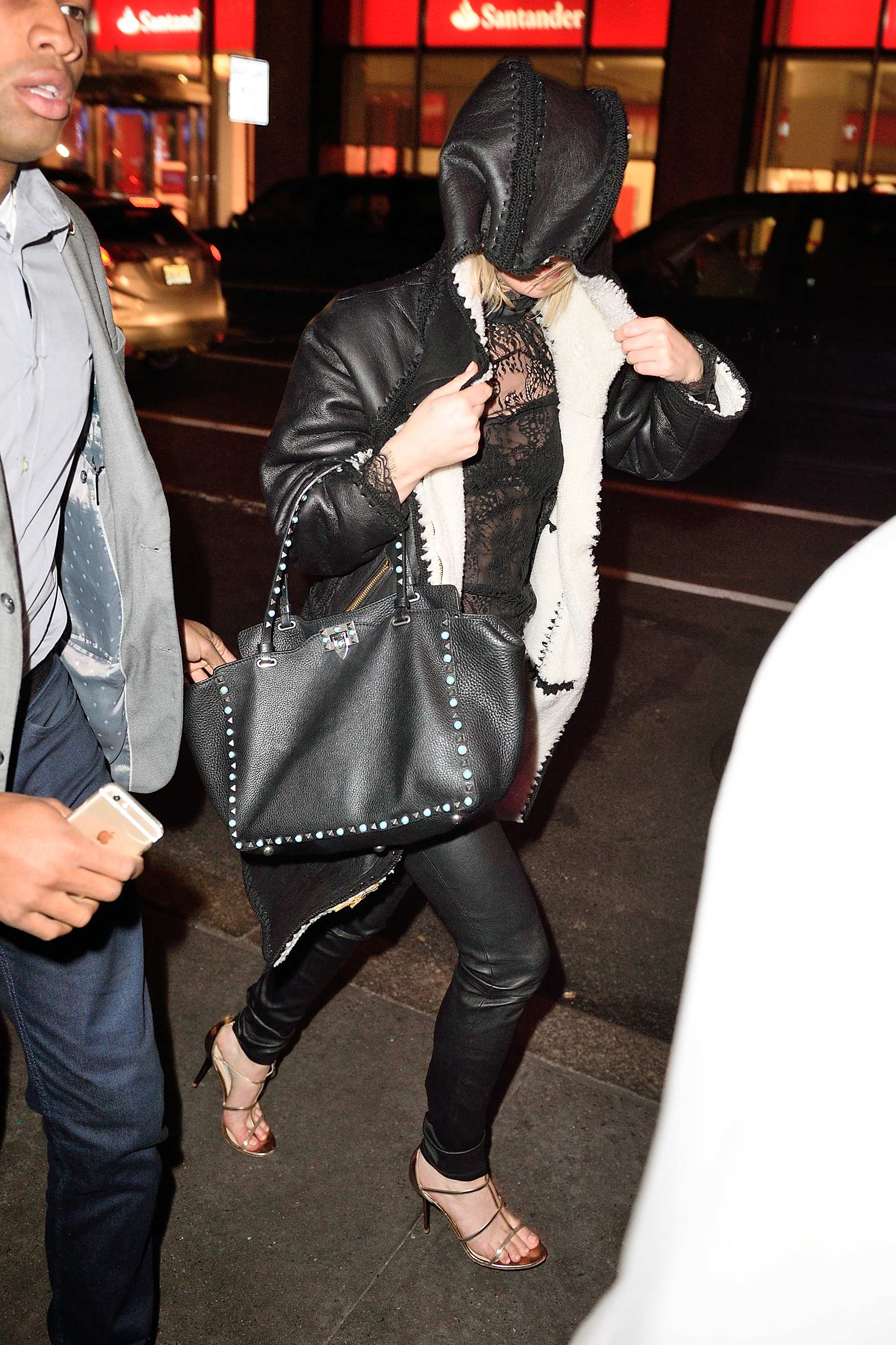 Jennifer Lawrence leaving an Adele concert