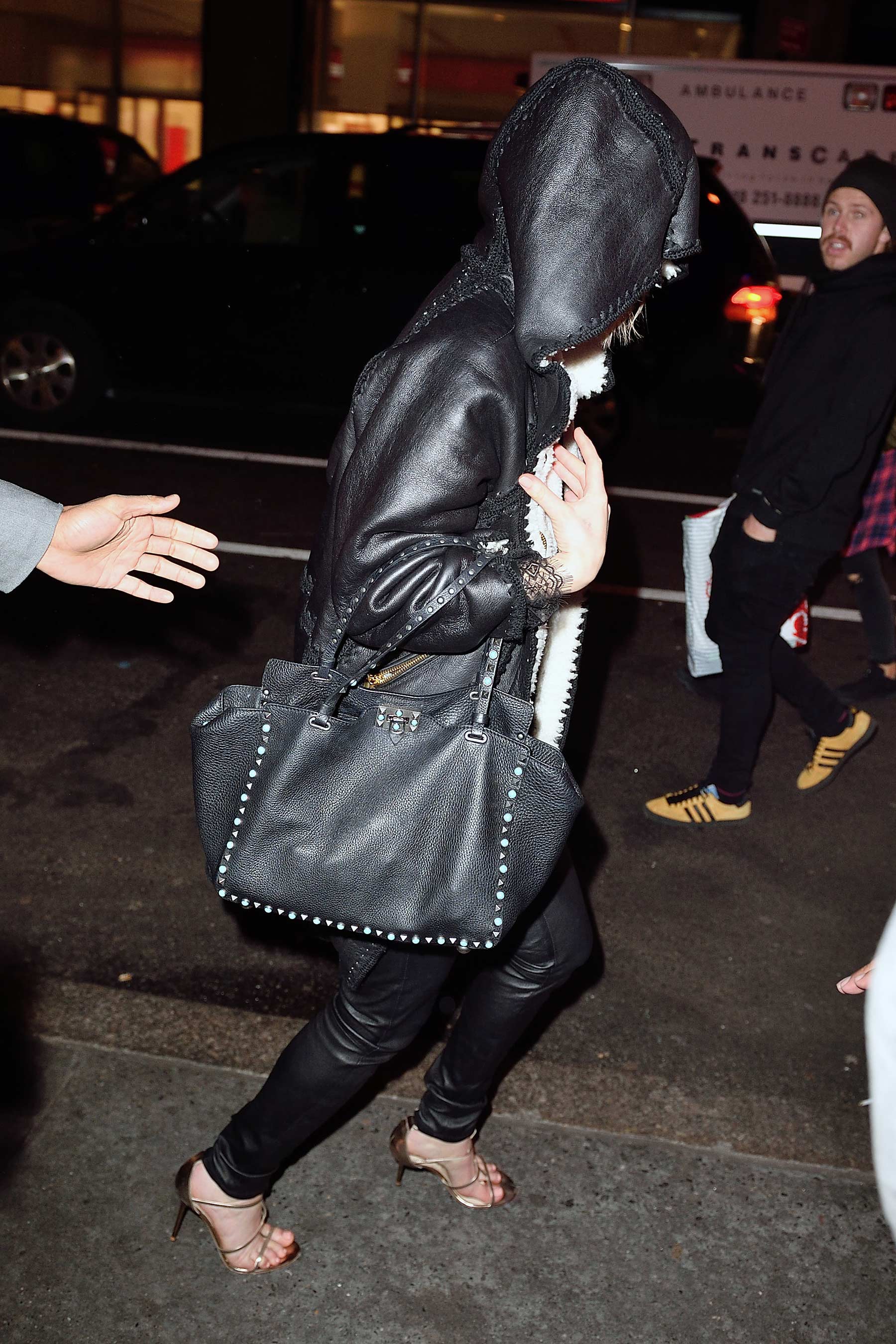 Jennifer Lawrence leaving an Adele concert