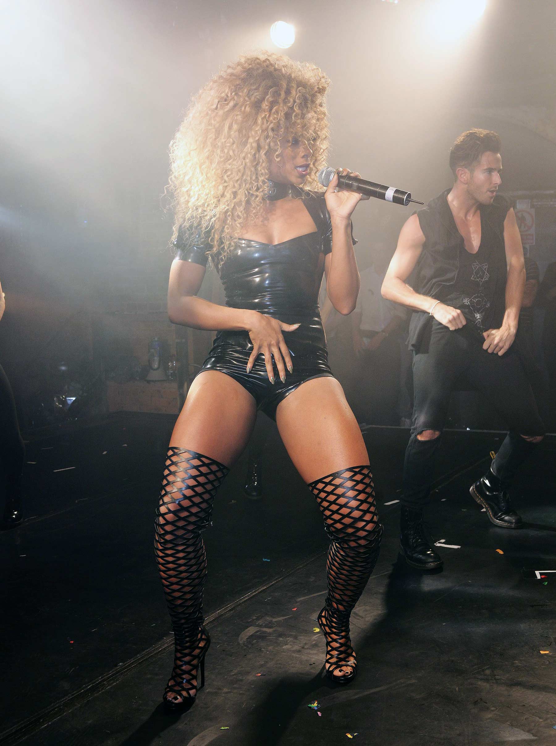 Fleur East performing at G-A-Y