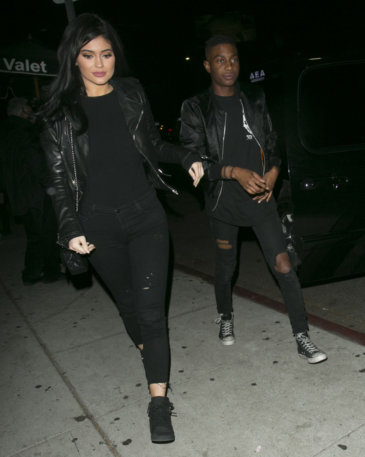 Kylie Jenner arriving at The Nice Guy