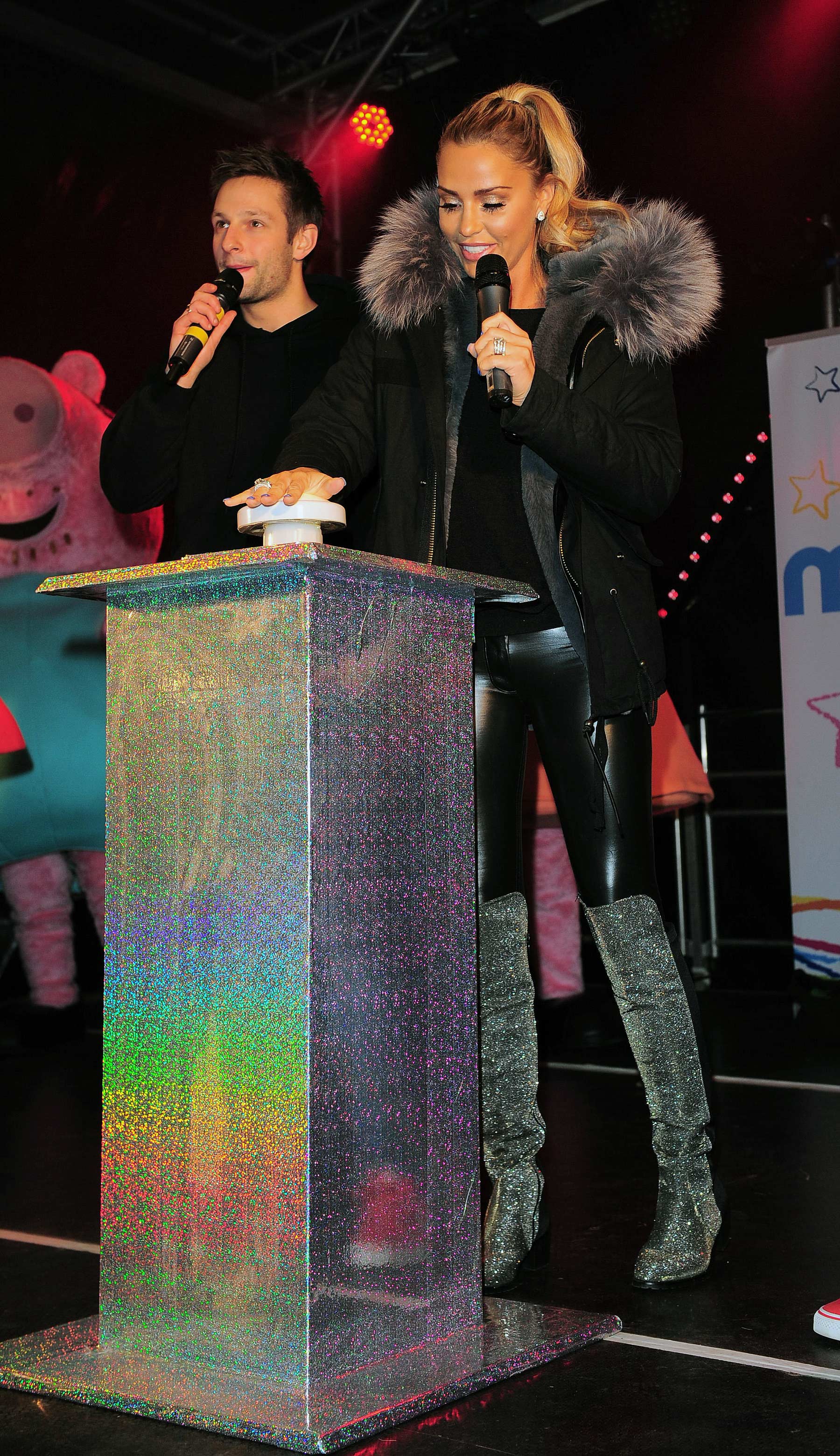 Katie Price switches on the Woking Shopping Christmas Lights