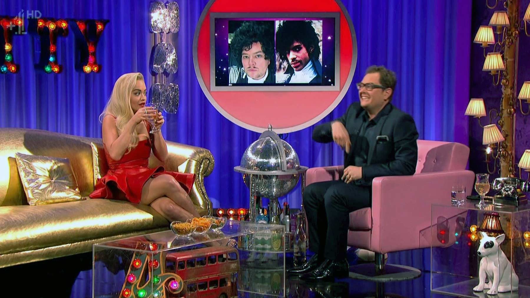 Rita Ora appearing on Alan Carr Chatty Man