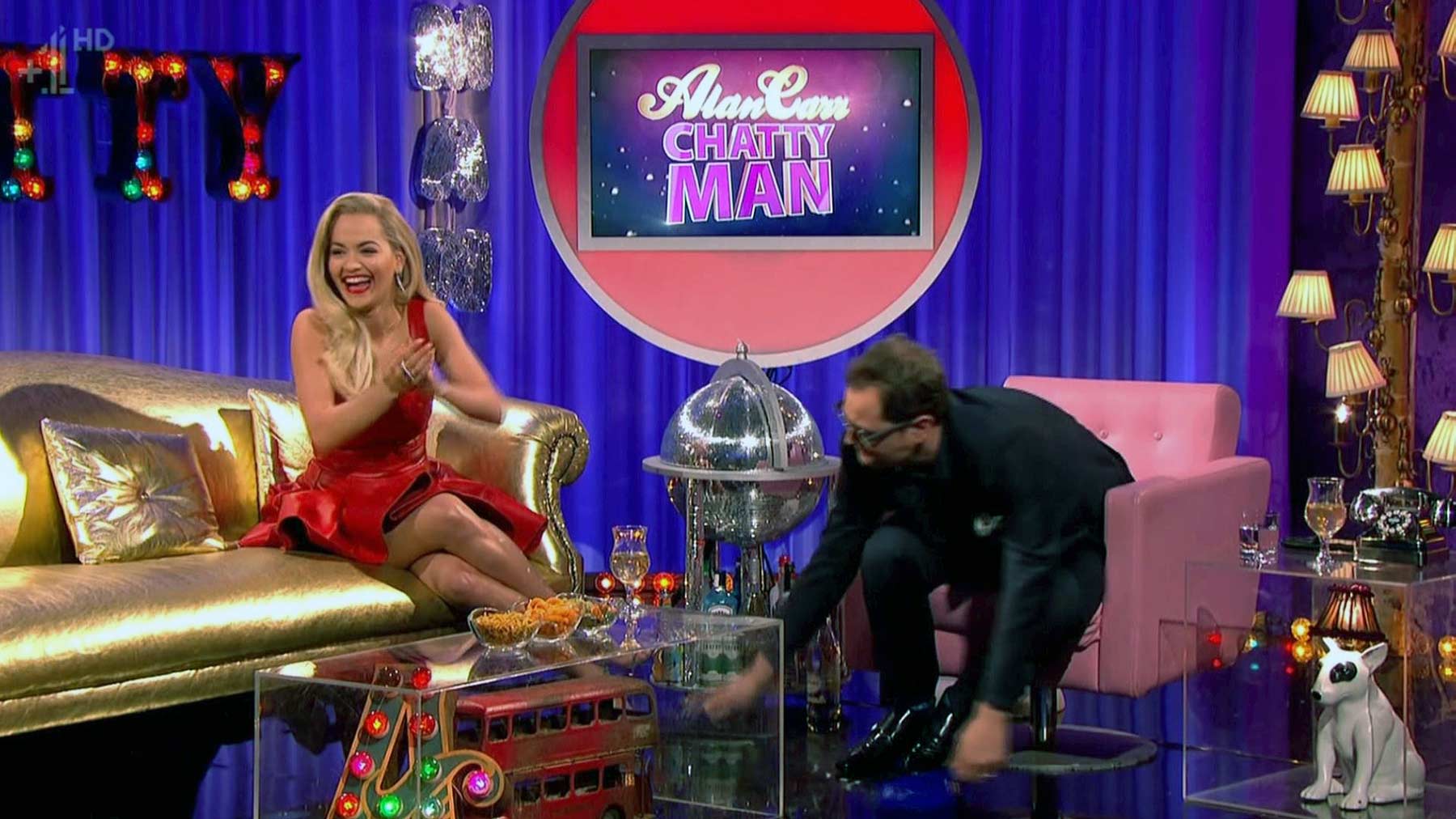 Rita Ora appearing on Alan Carr Chatty Man