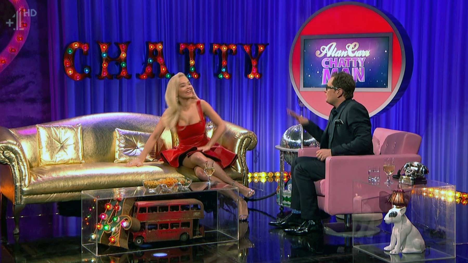 Rita Ora appearing on Alan Carr Chatty Man