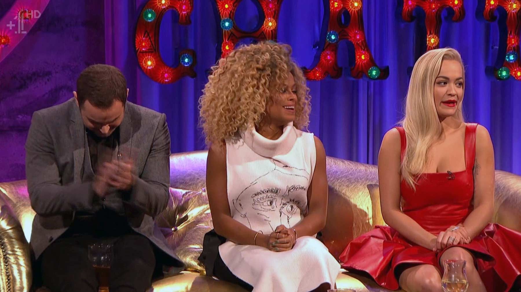 Rita Ora appearing on Alan Carr Chatty Man