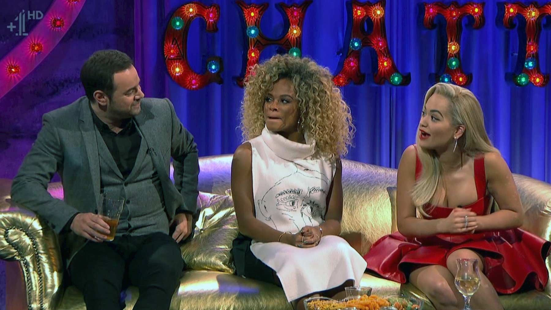 Rita Ora appearing on Alan Carr Chatty Man