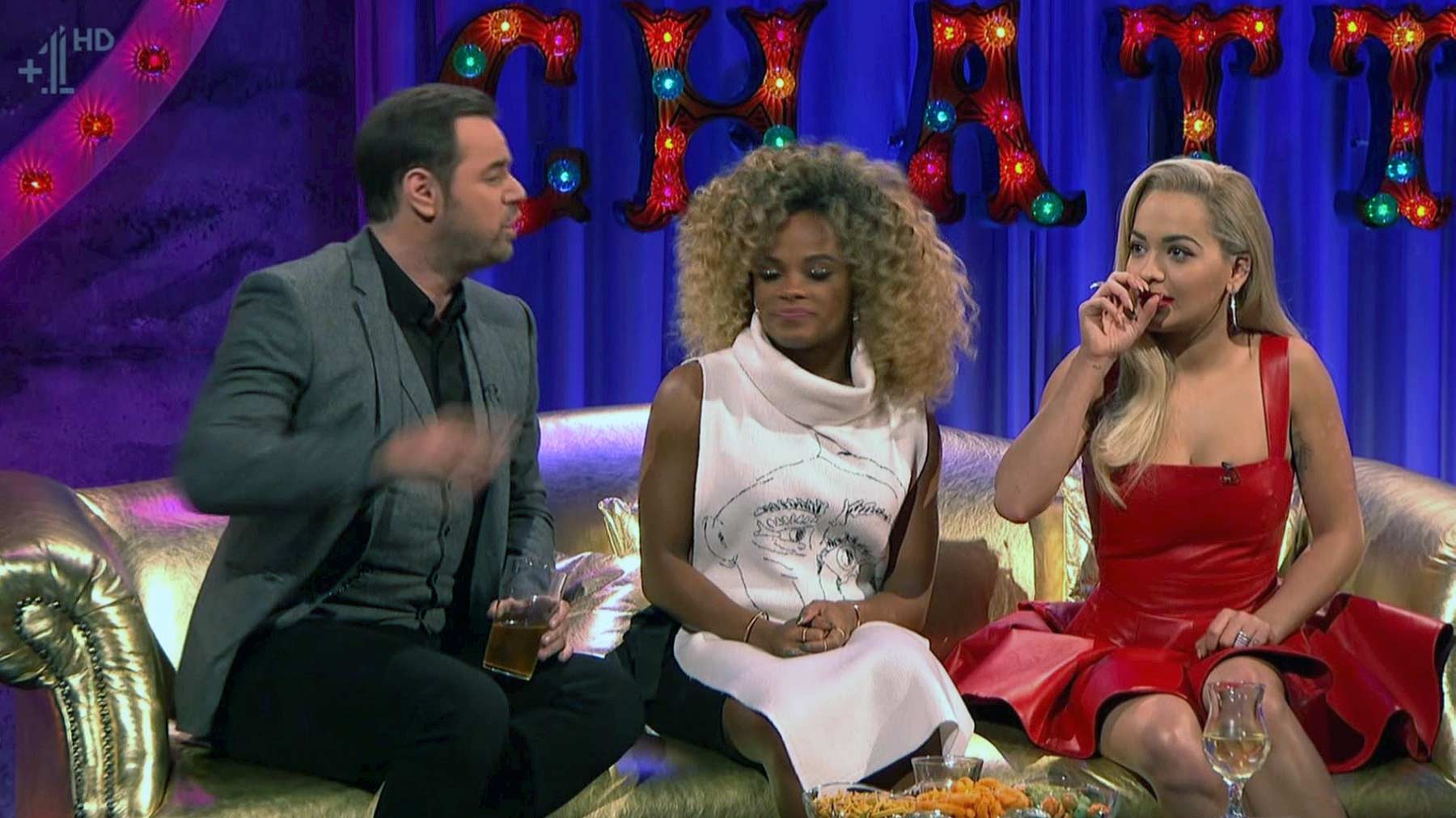 Rita Ora appearing on Alan Carr Chatty Man